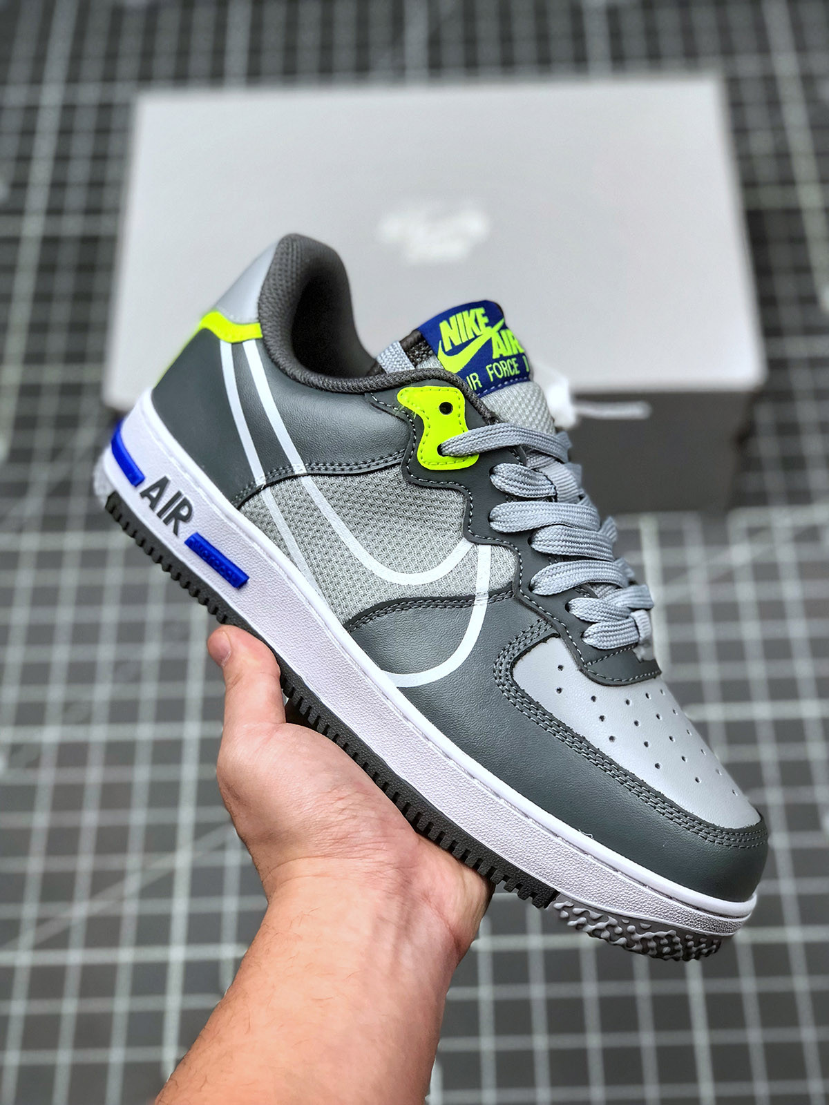 Nike Air Force 1 Low React Wolf Grey/White-Smoke Grey For Sale