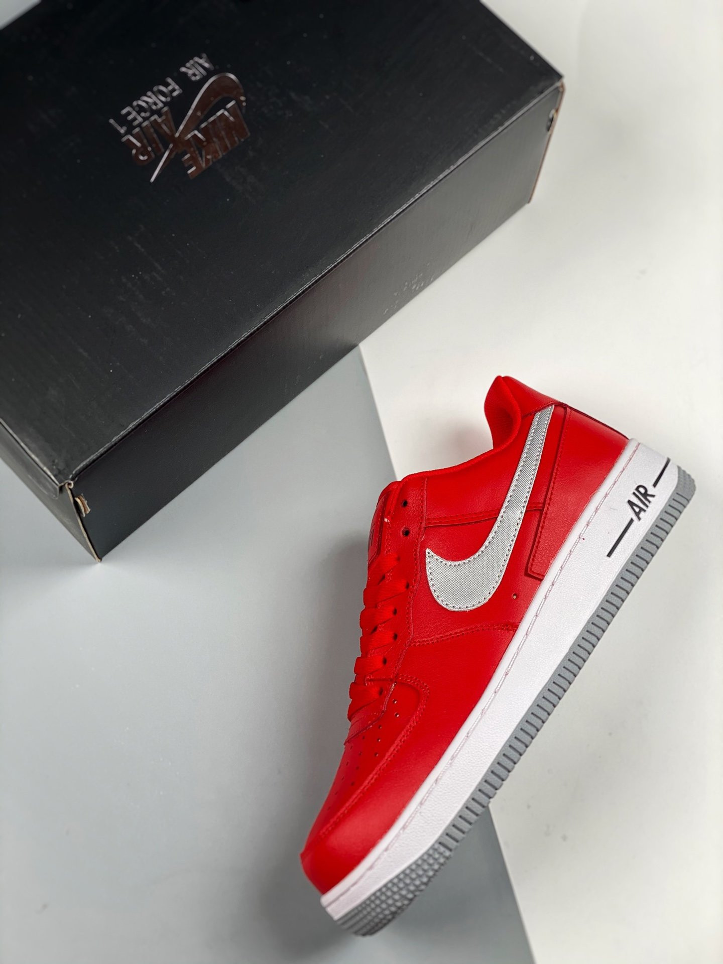 Nike Air Force 1 Low Red Grey For Sale