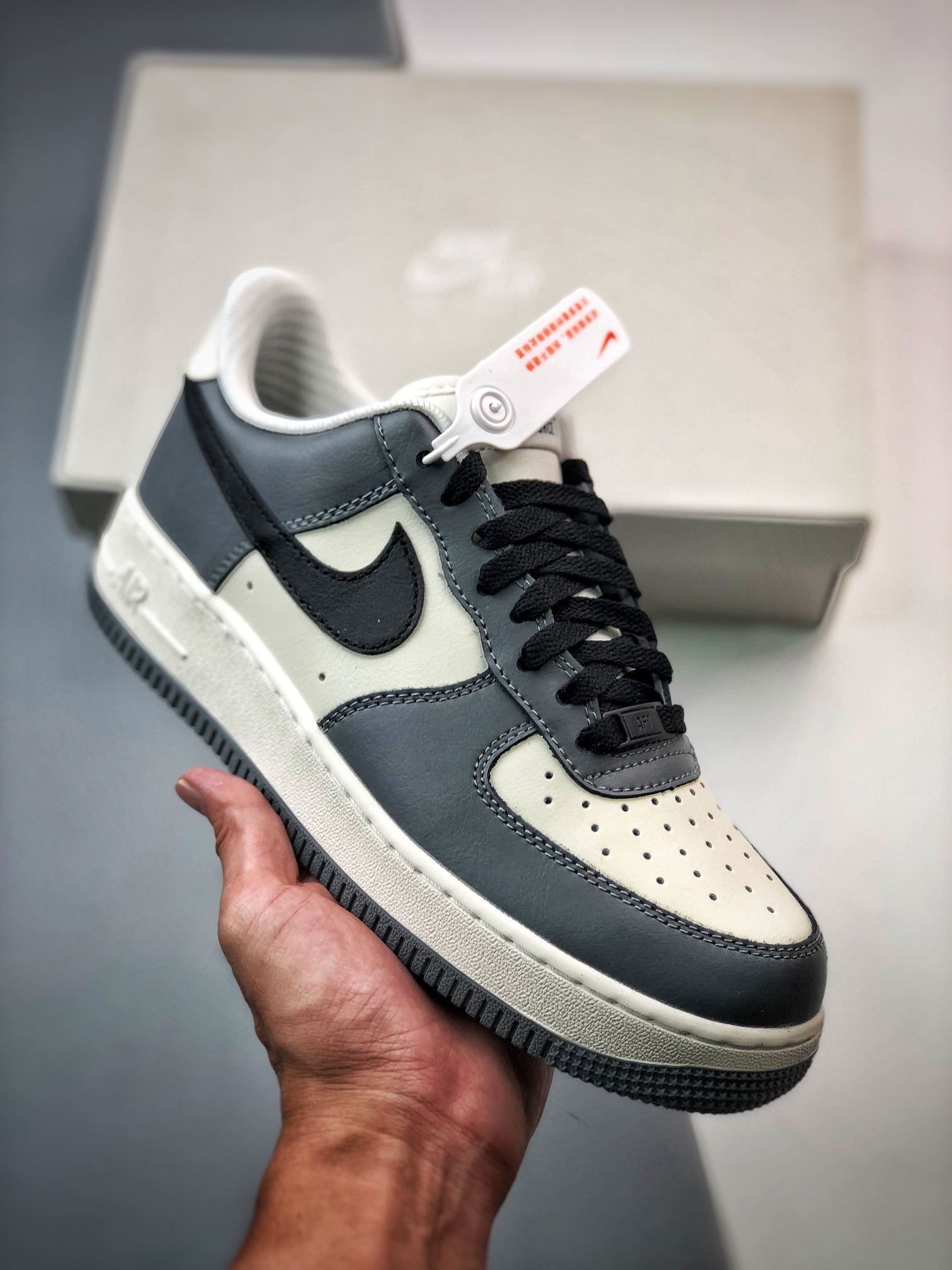 Nike Air Force 1 Low Sail Grey Black For Sale