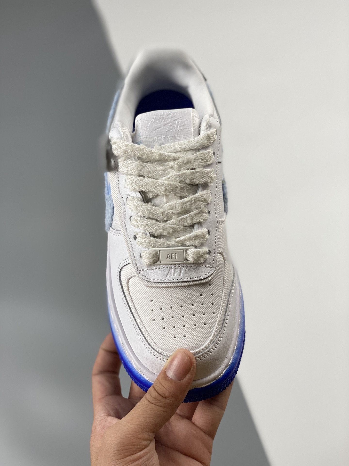 Nike Air Force 1 Low Shadow ‘Chenille’ White/Blue Tint/Pink Spell For Sale