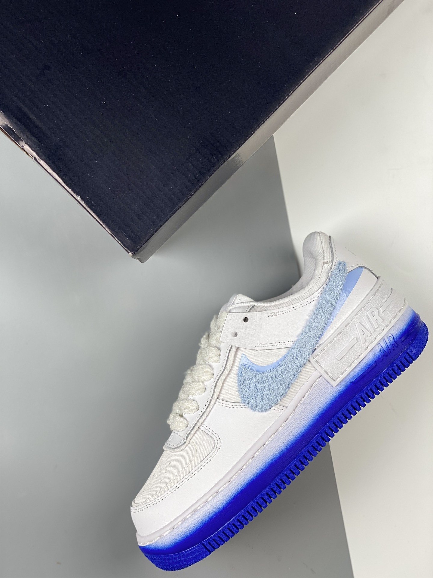 Nike Air Force 1 Low Shadow ‘Chenille’ White/Blue Tint/Pink Spell For Sale