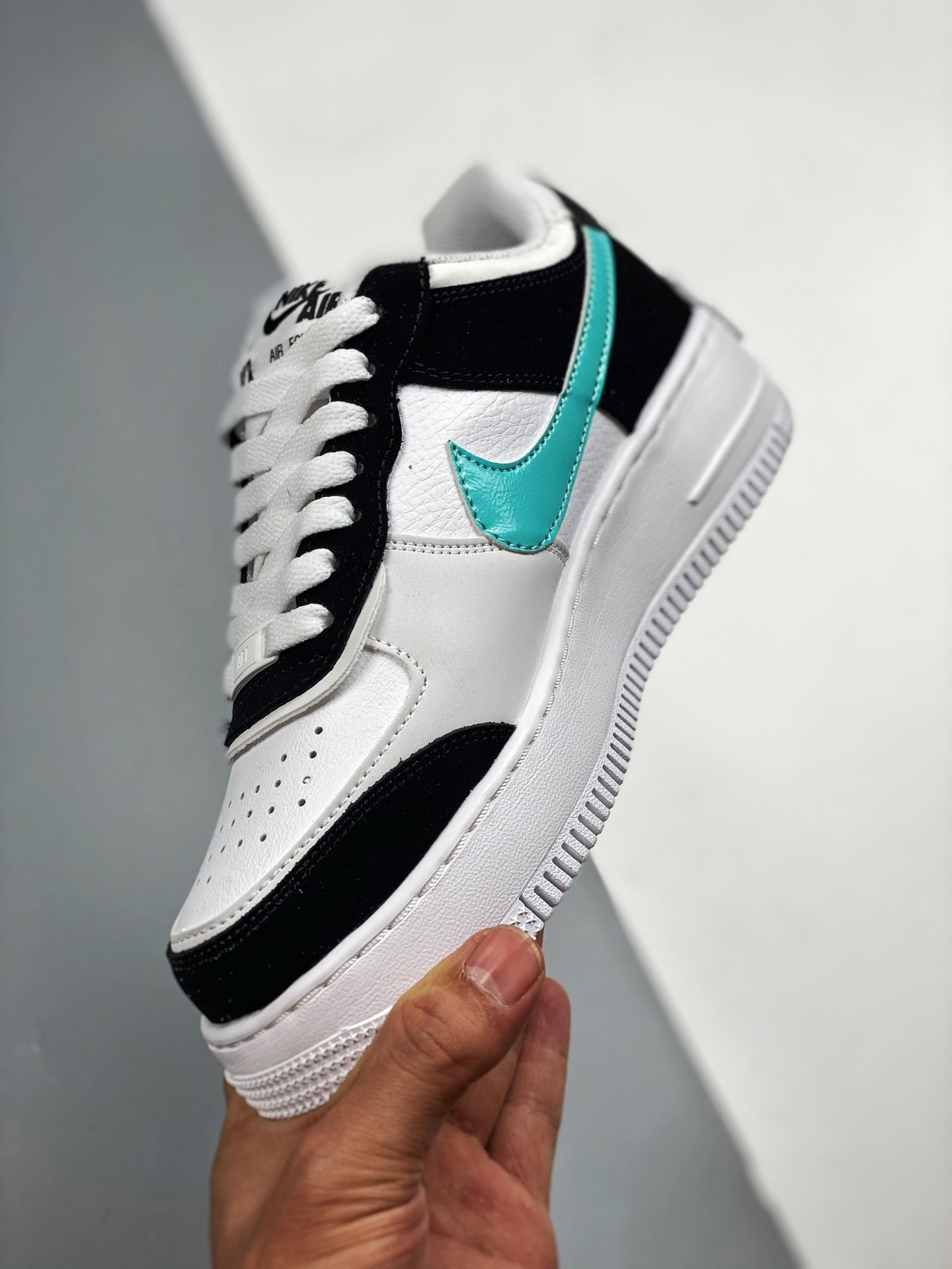 Nike Air Force 1 Low Shadow “Diamond” White Black Teal For Sale