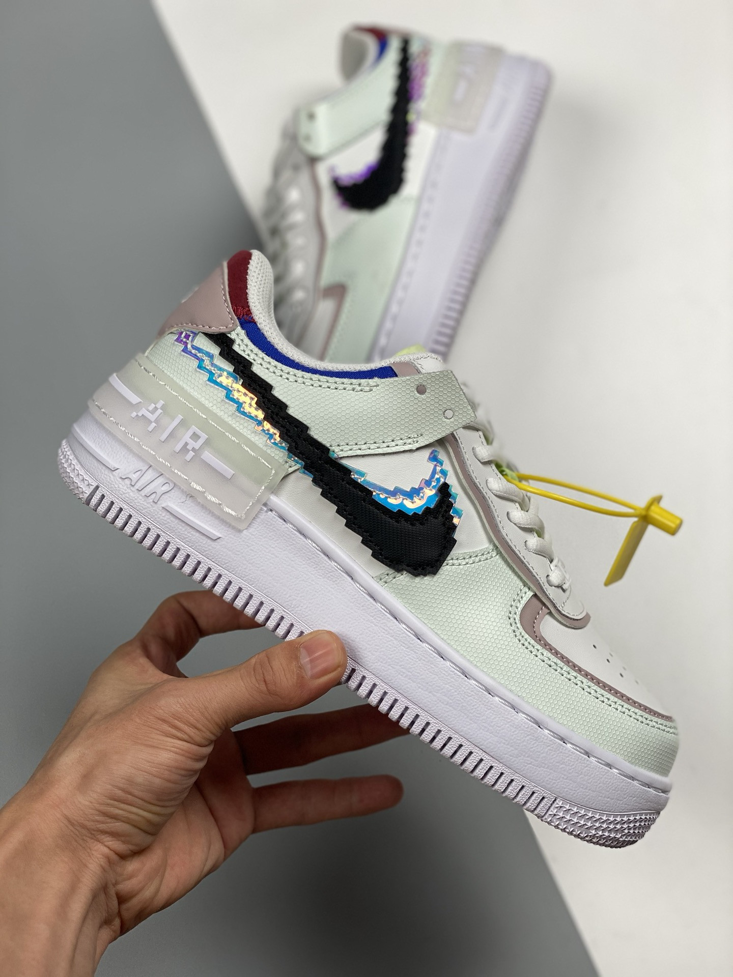 Nike Air Force 1 Low Shadow “Pixel” Barely Green/White-Platinum For Sale