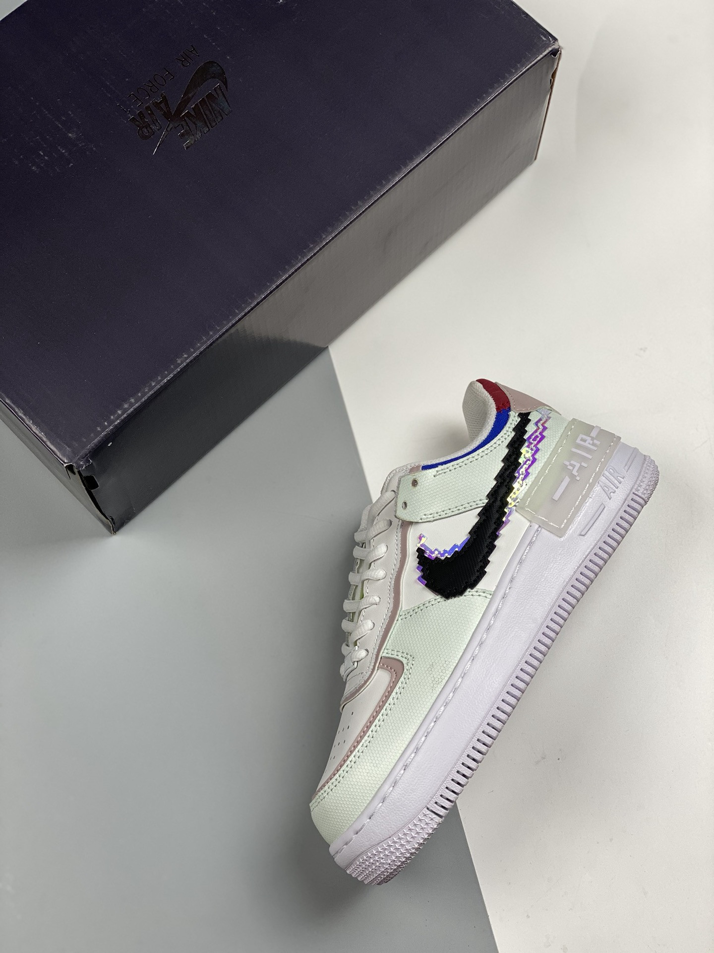 Nike Air Force 1 Low Shadow “Pixel” Barely Green/White-Platinum For Sale