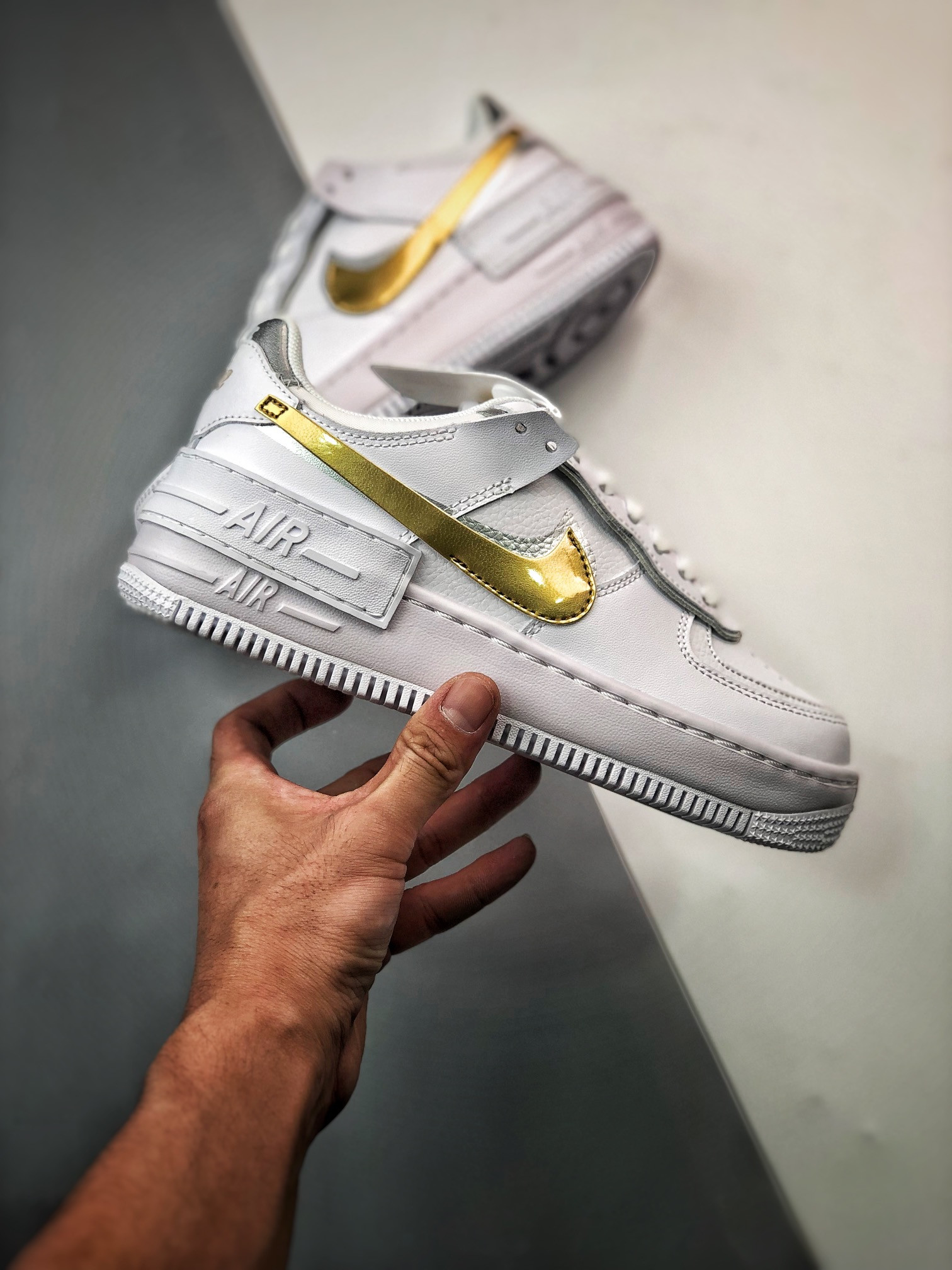 Nike Air Force 1 Low Shadow “White Gold” For Sale