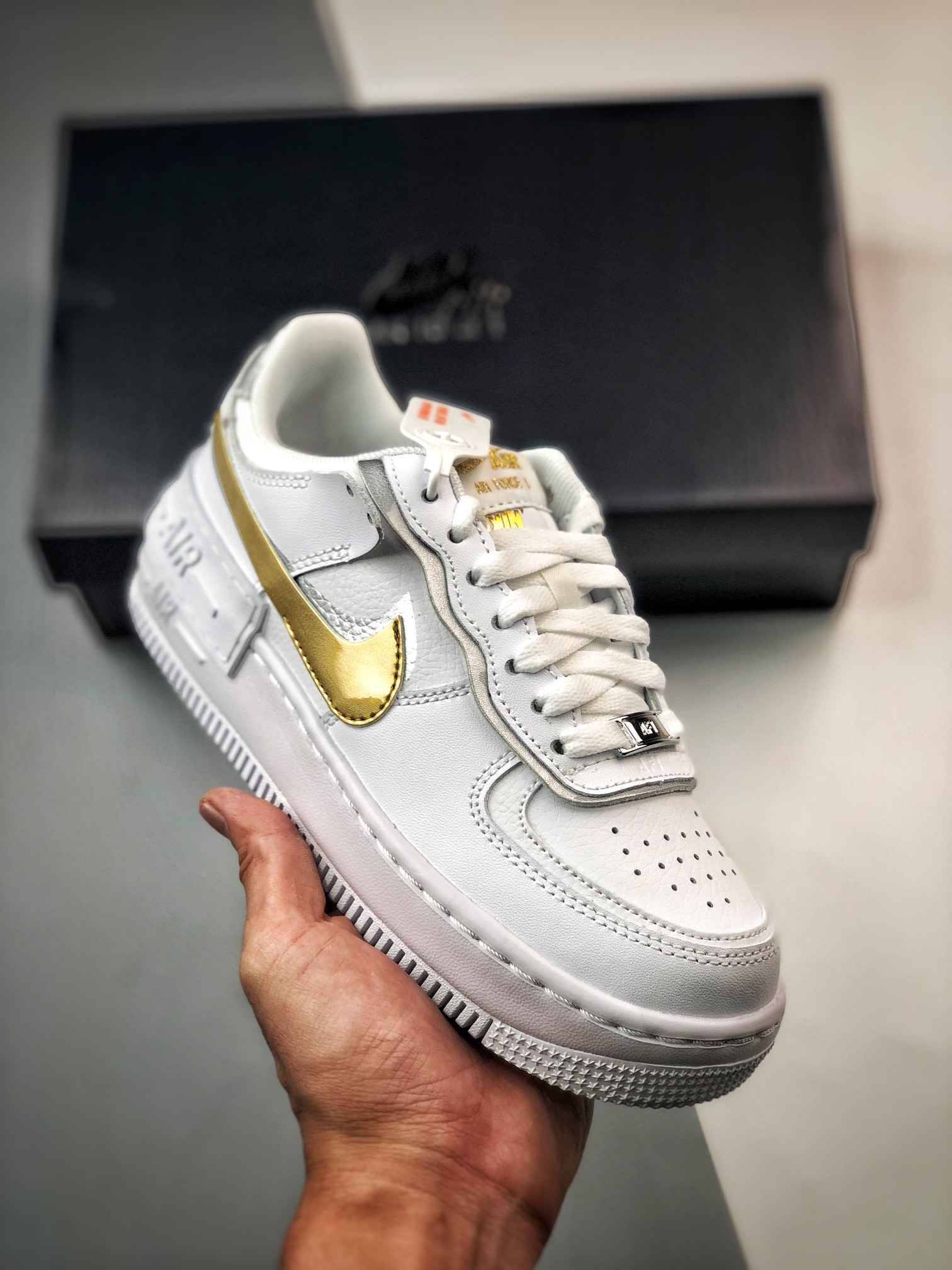 Nike Air Force 1 Low Shadow “White Gold” For Sale