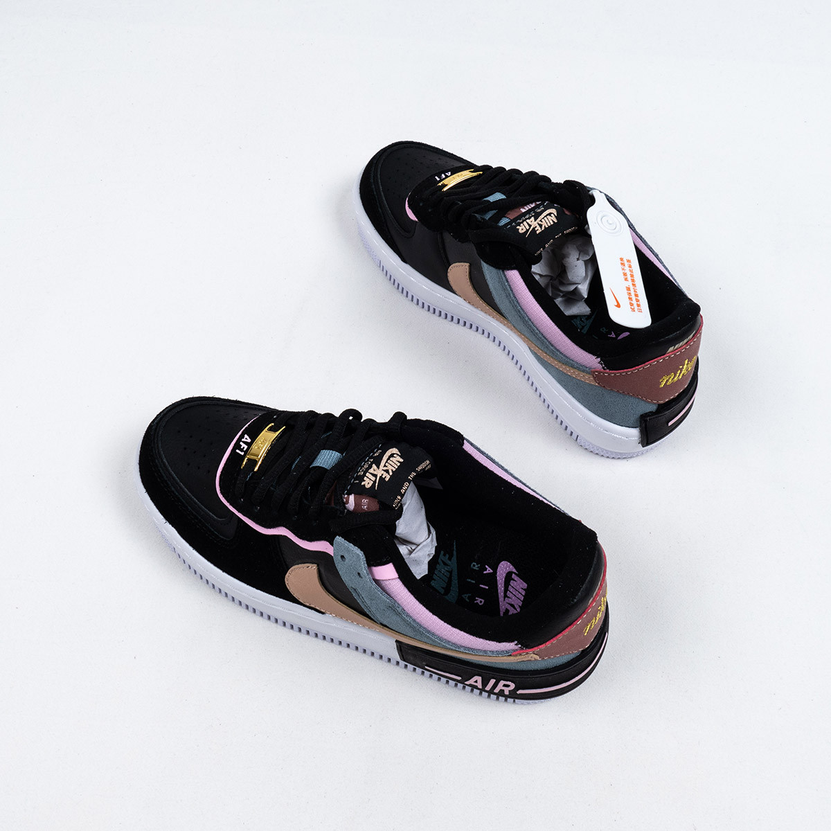 Nike Air Force 1 Low Shadow Black Metallic Red Bronze For Sale