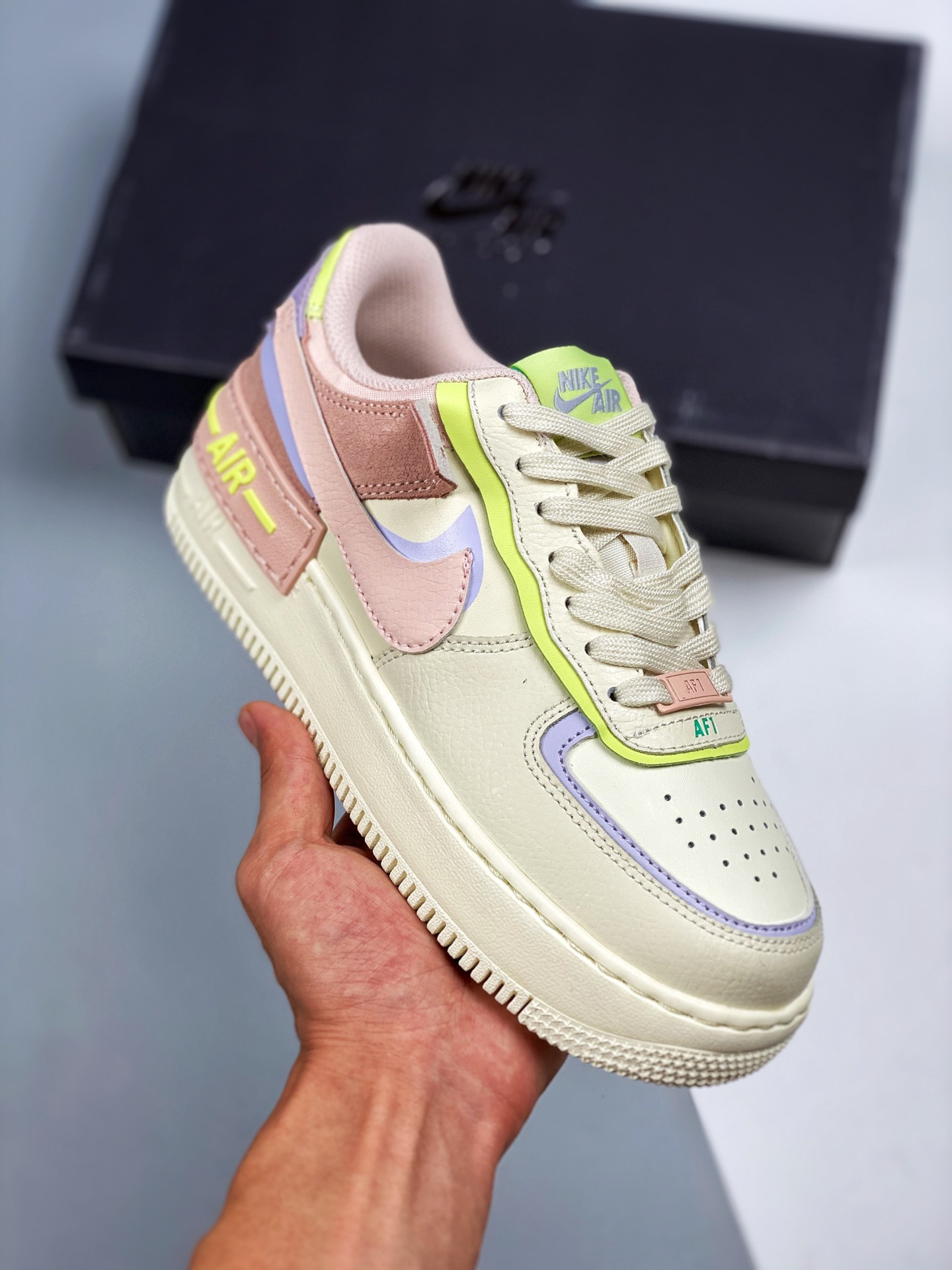 Nike Air Force 1 Low Shadow Cashmere/Pale Coral-Pure Violet For Sale