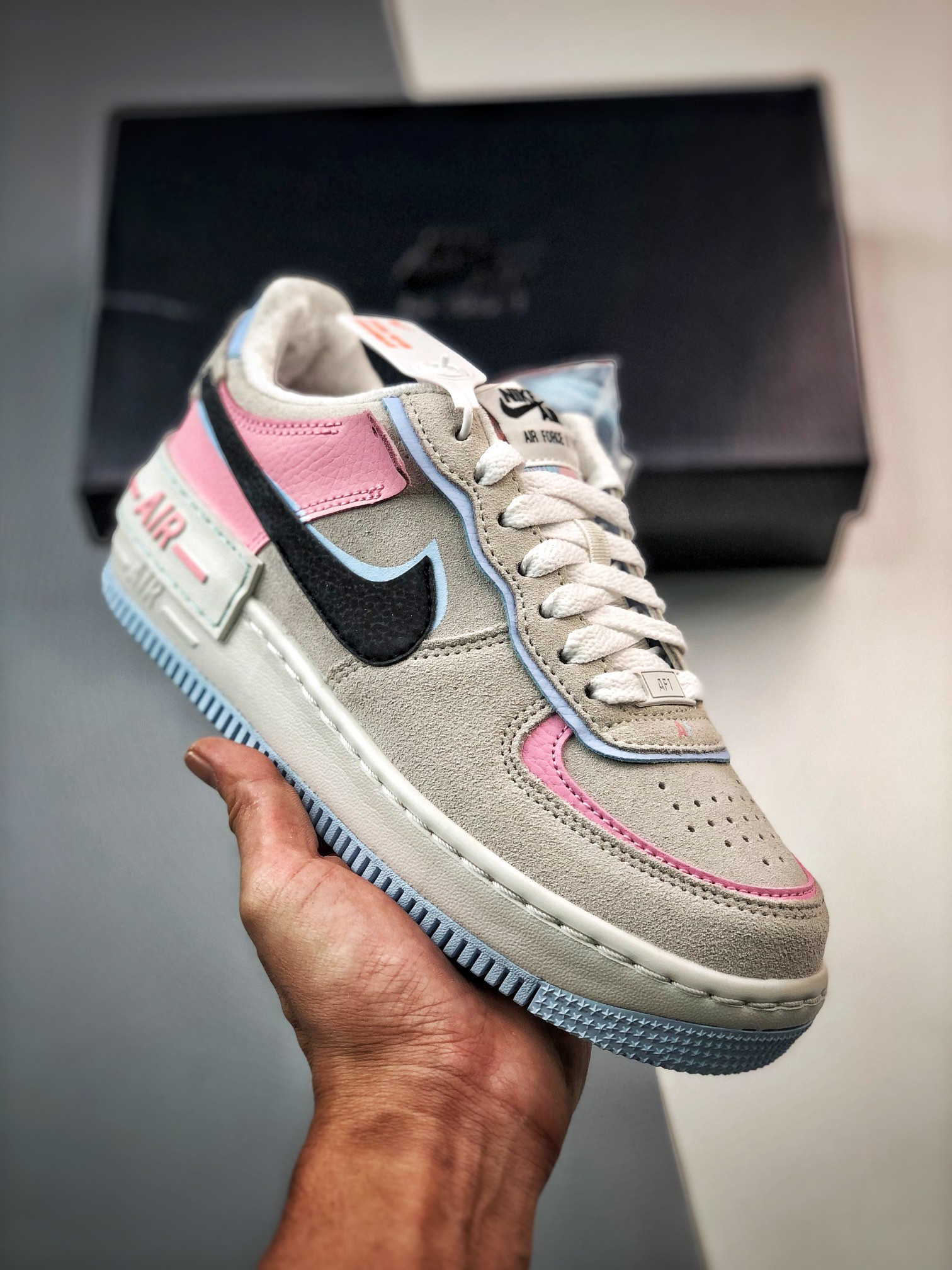 Nike Air Force 1 Low Shadow Hoops White Pink For Sale