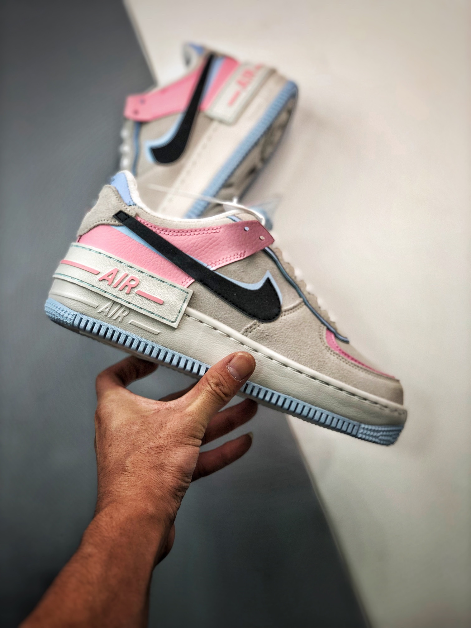Nike Air Force 1 Low Shadow Hoops White Pink For Sale