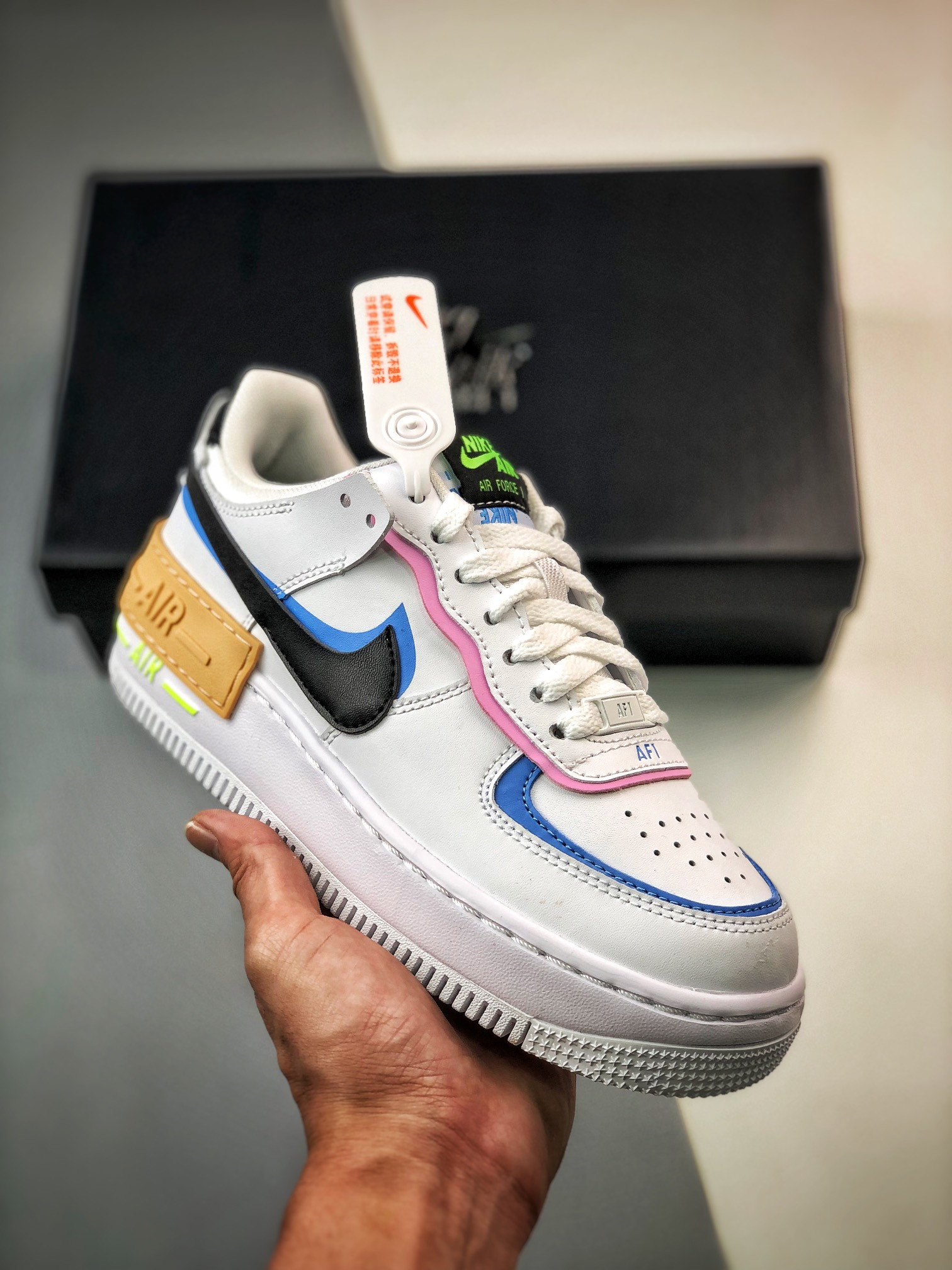 Nike Air Force 1 Low Shadow “Pastel” White Black For Sale