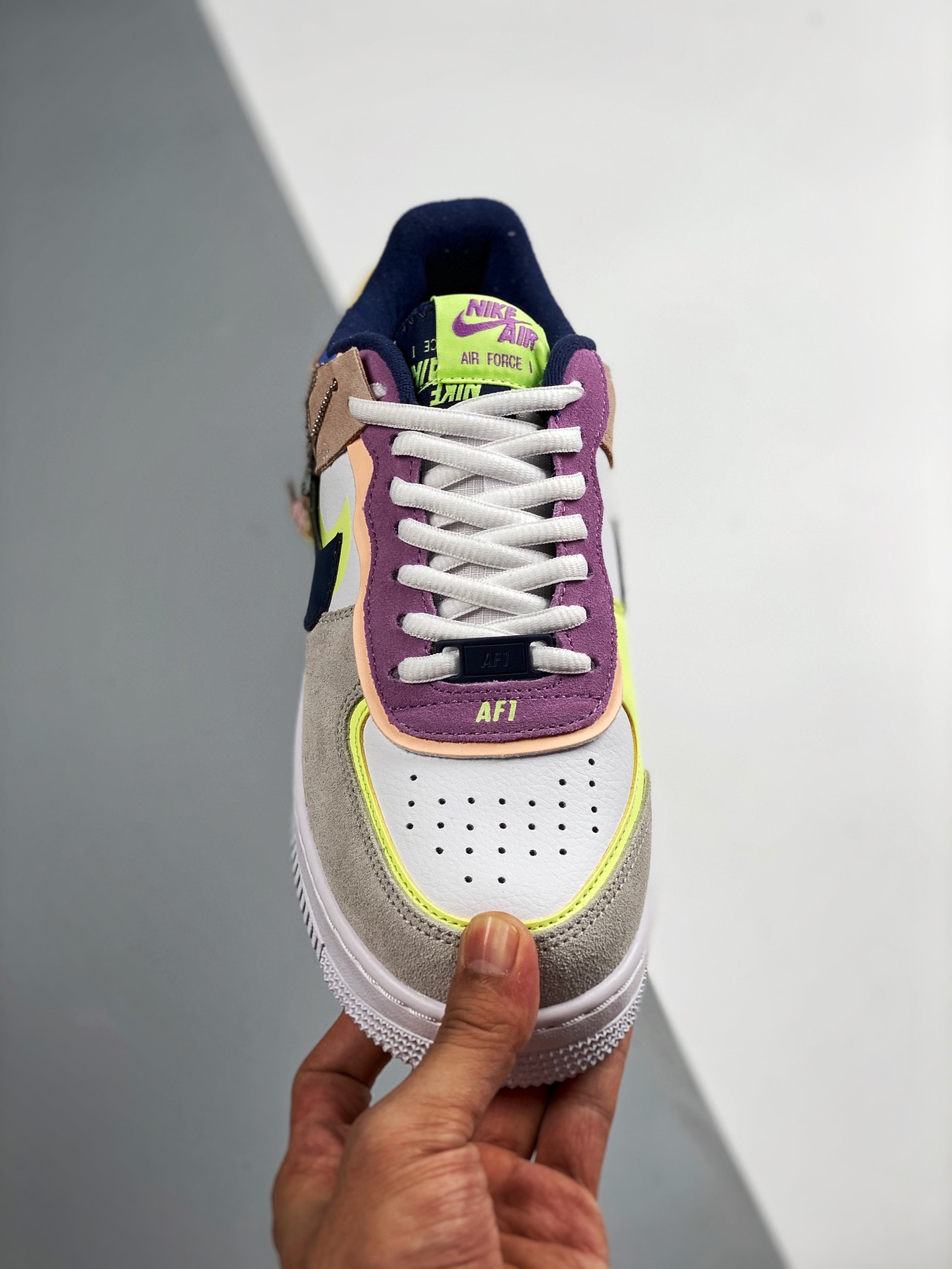 Nike Air Force 1 Low Shadow Photon Dust/Royal Pulse-Barely Volt For Sale