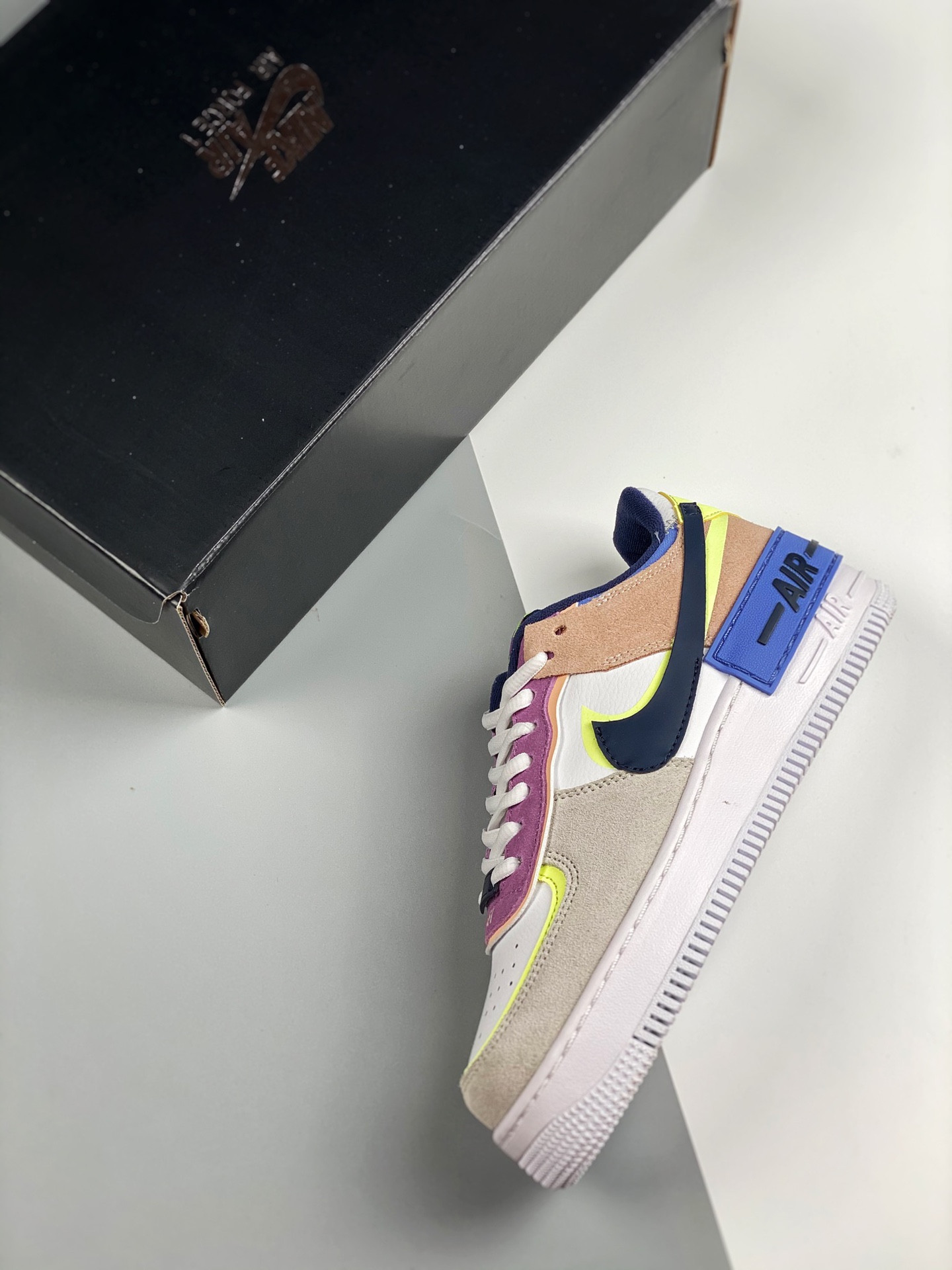 Nike Air Force 1 Low Shadow Photon Dust/Royal Pulse-Barely Volt For Sale