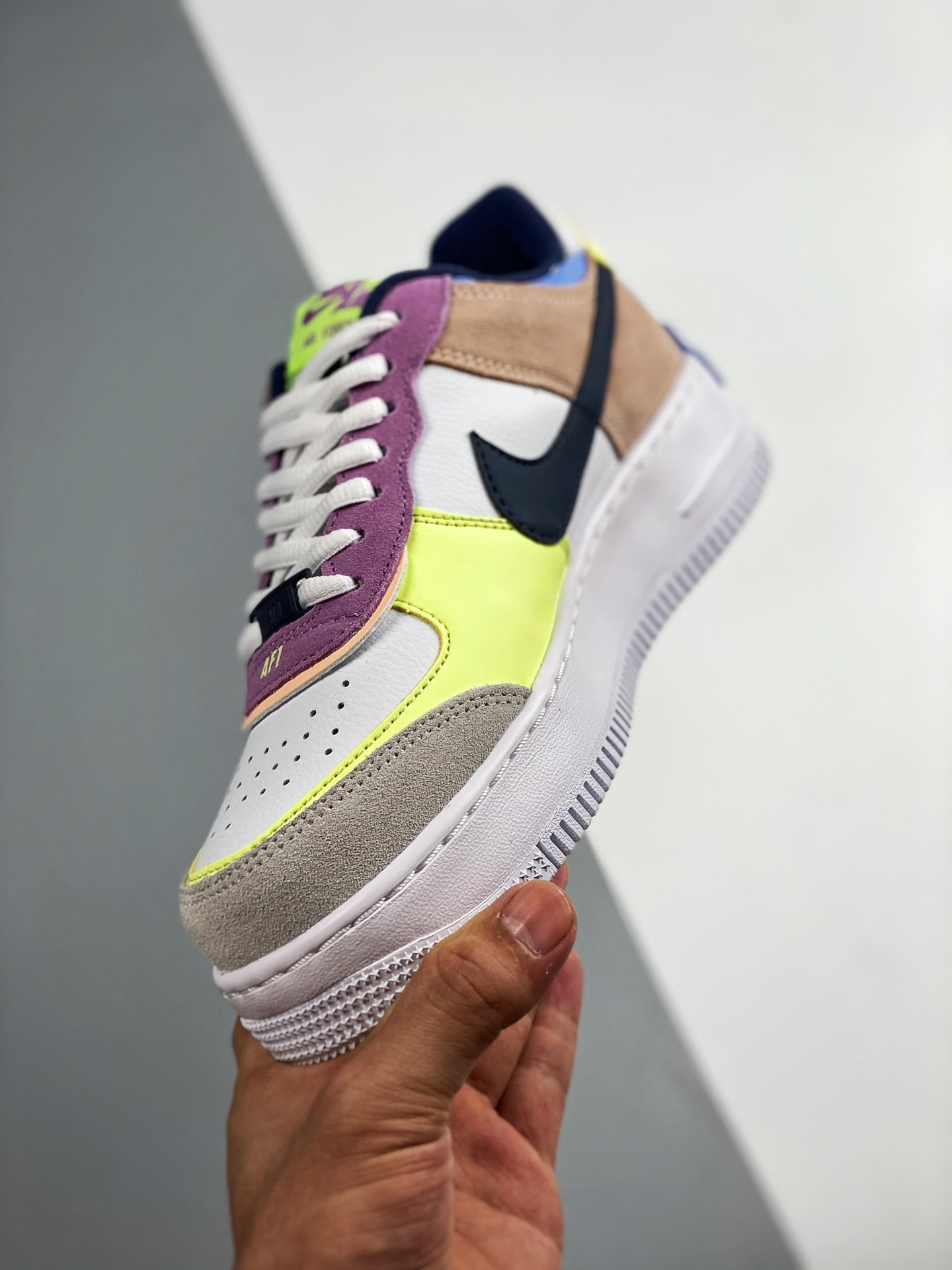 Nike Air Force 1 Low Shadow Photon Dust/Royal Pulse-Barely Volt For Sale