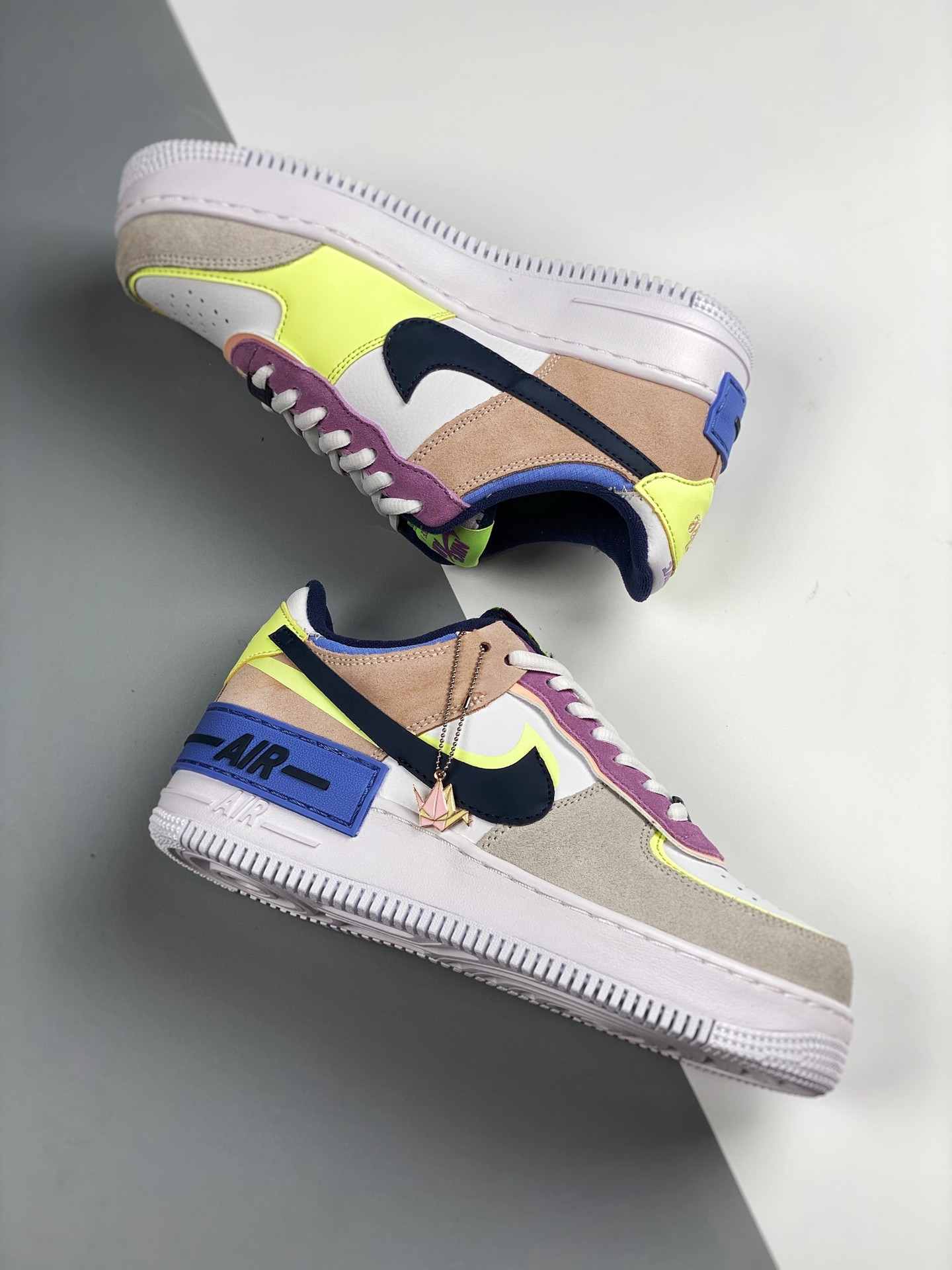 Nike Air Force 1 Low Shadow Photon Dust/Royal Pulse-Barely Volt For Sale
