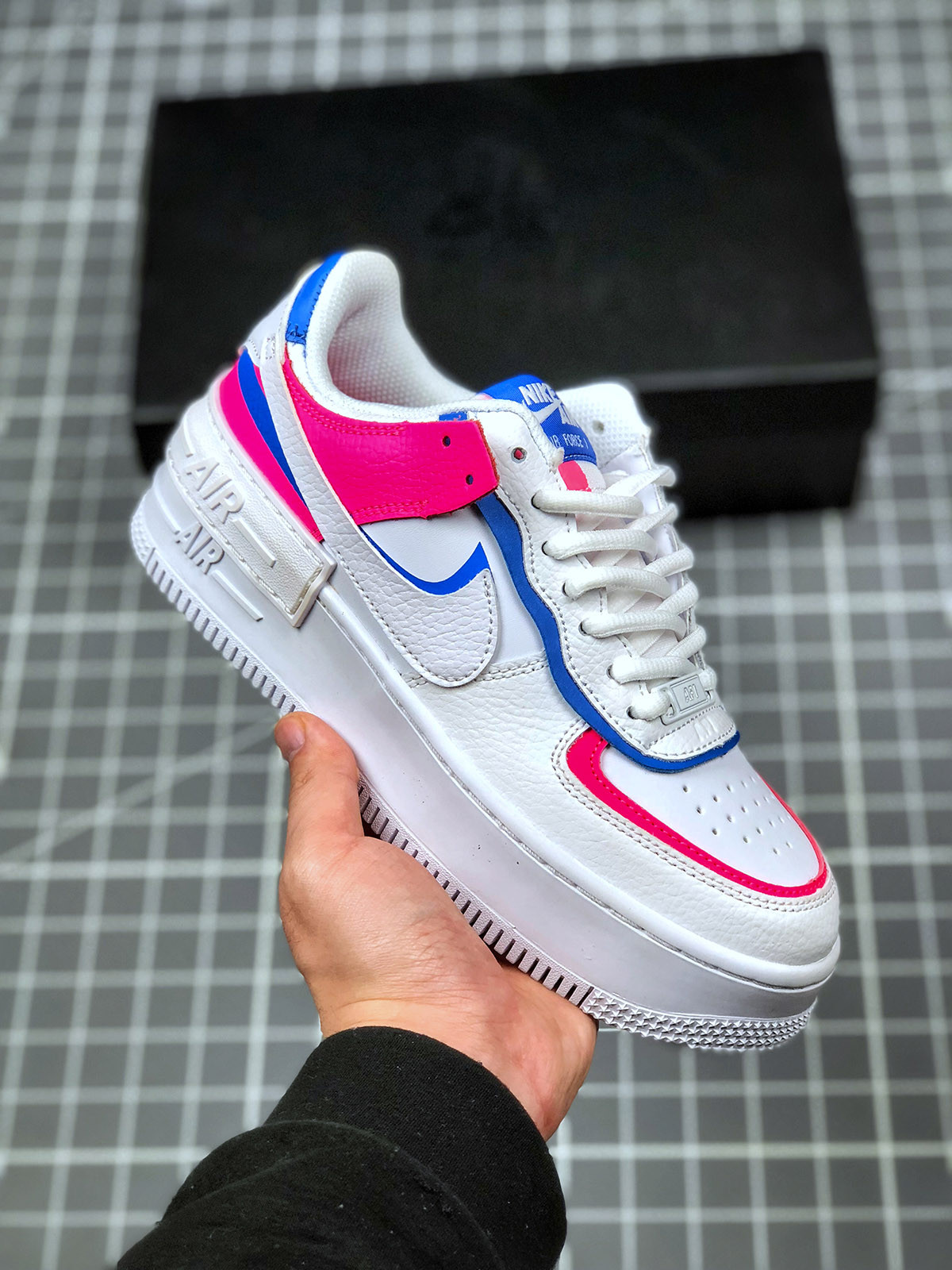 Nike Air Force 1 Low “Shadow” Pink Blue White For Sale