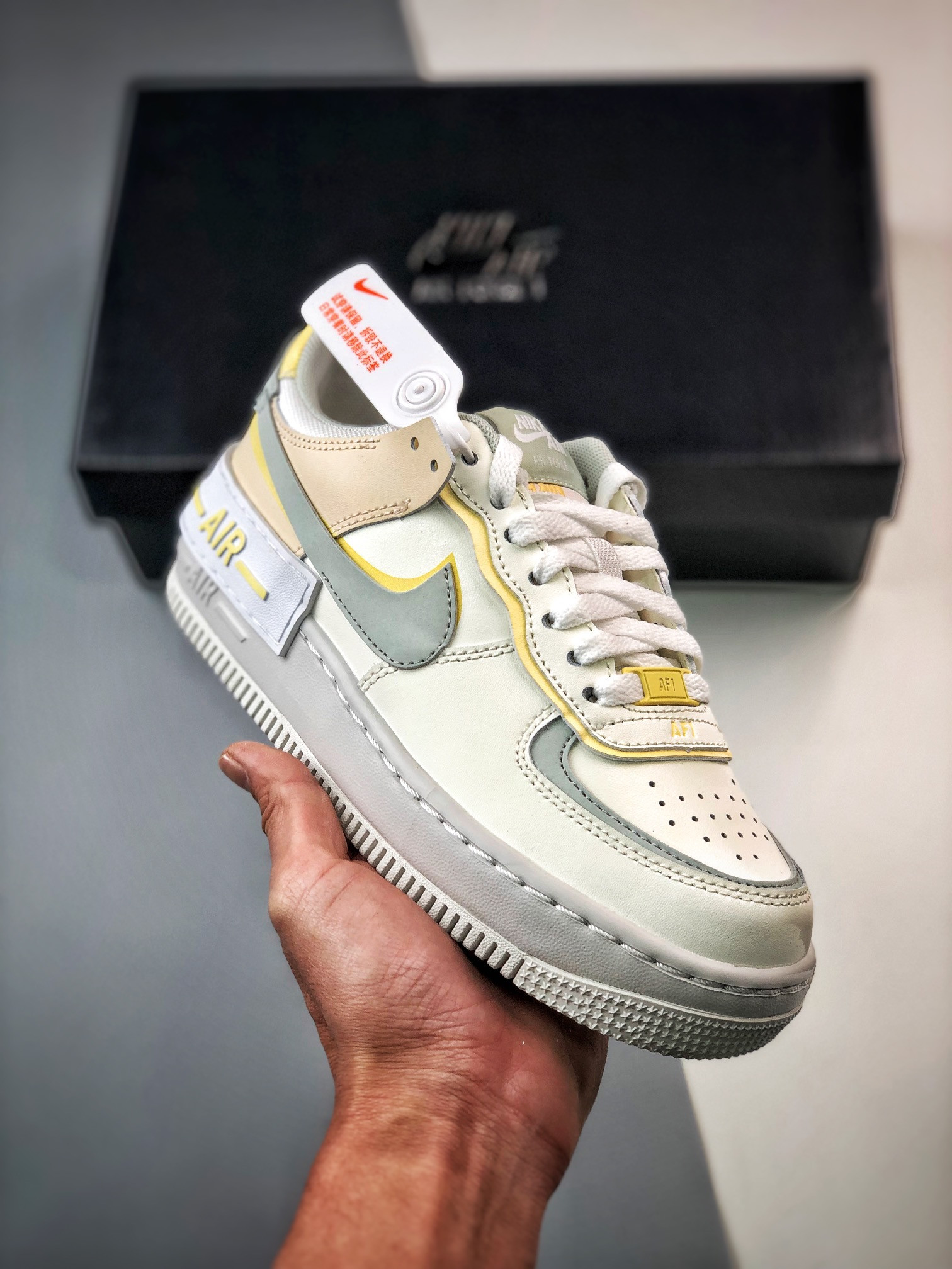 Nike Air Force 1 Low Shadow Sail/Light Silver-Citron Tint For Sale