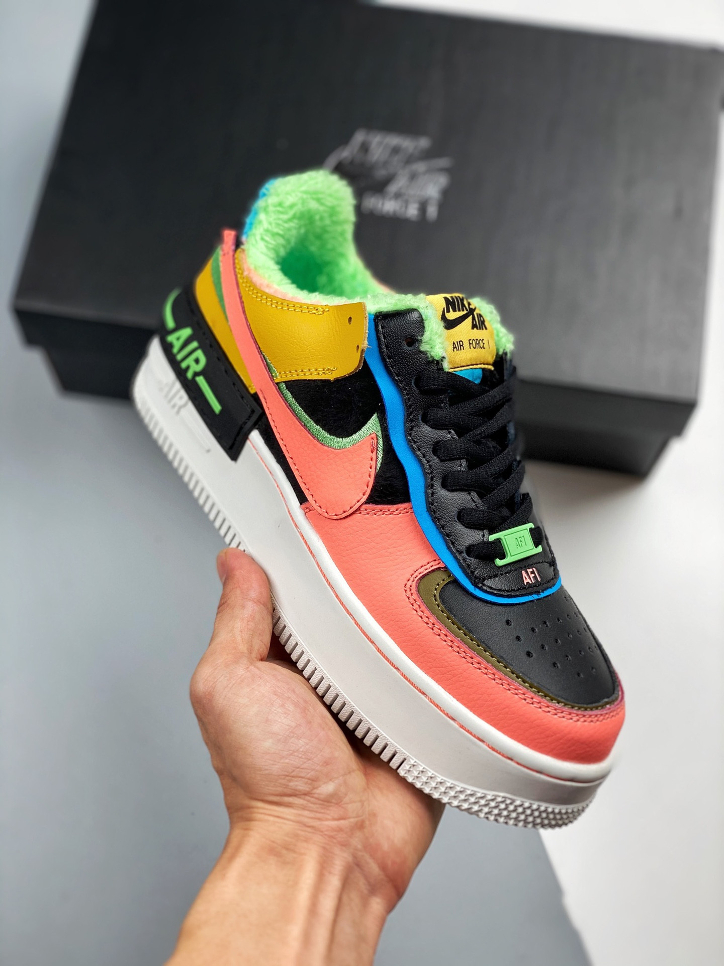 Nike Air Force 1 Low Shadow SE Solar Flare/Atomic Pink-Baltic Blue For Sale