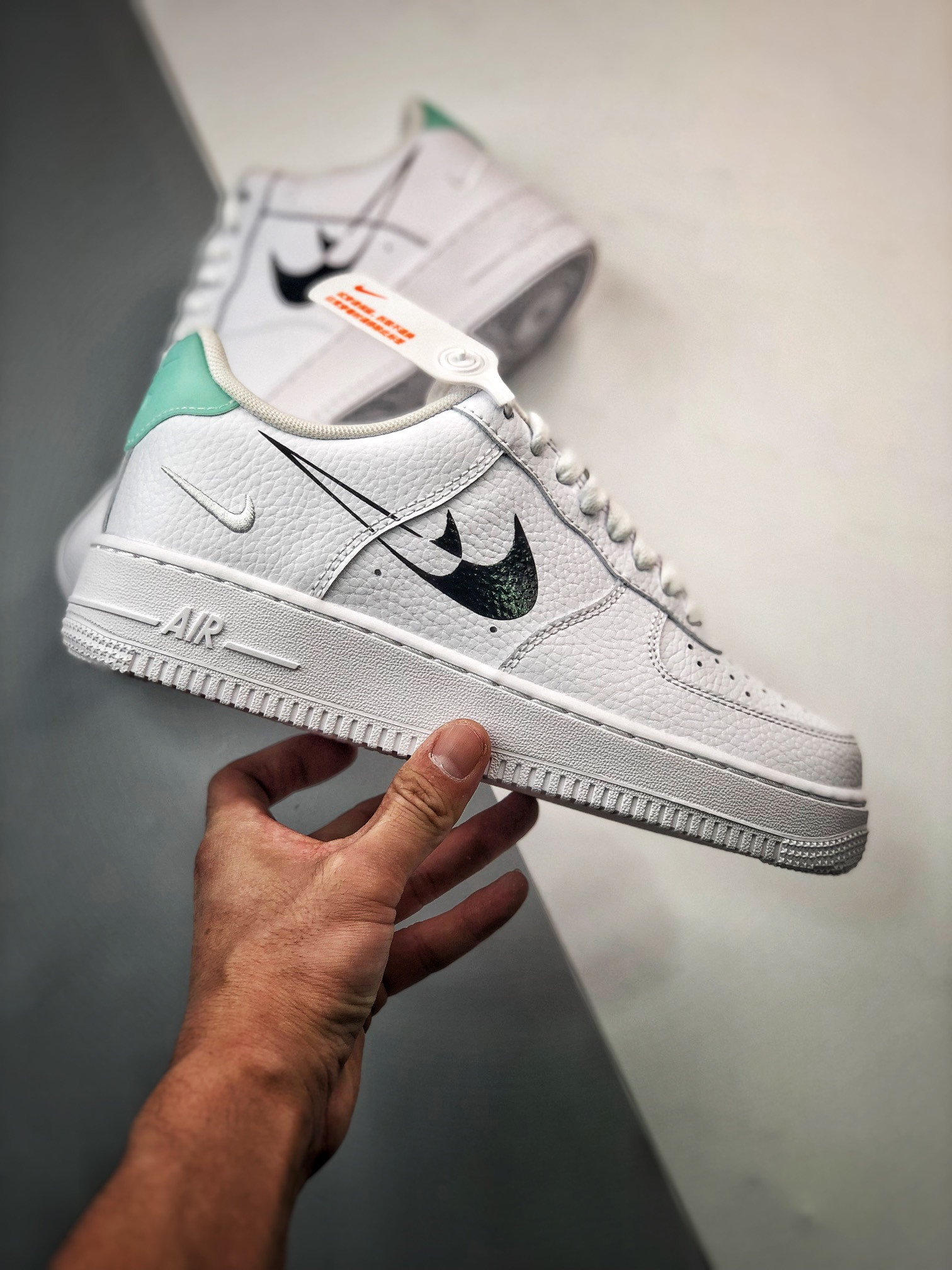 Nike Air Force 1 Low Shadow Swooshes White/Black For Sale