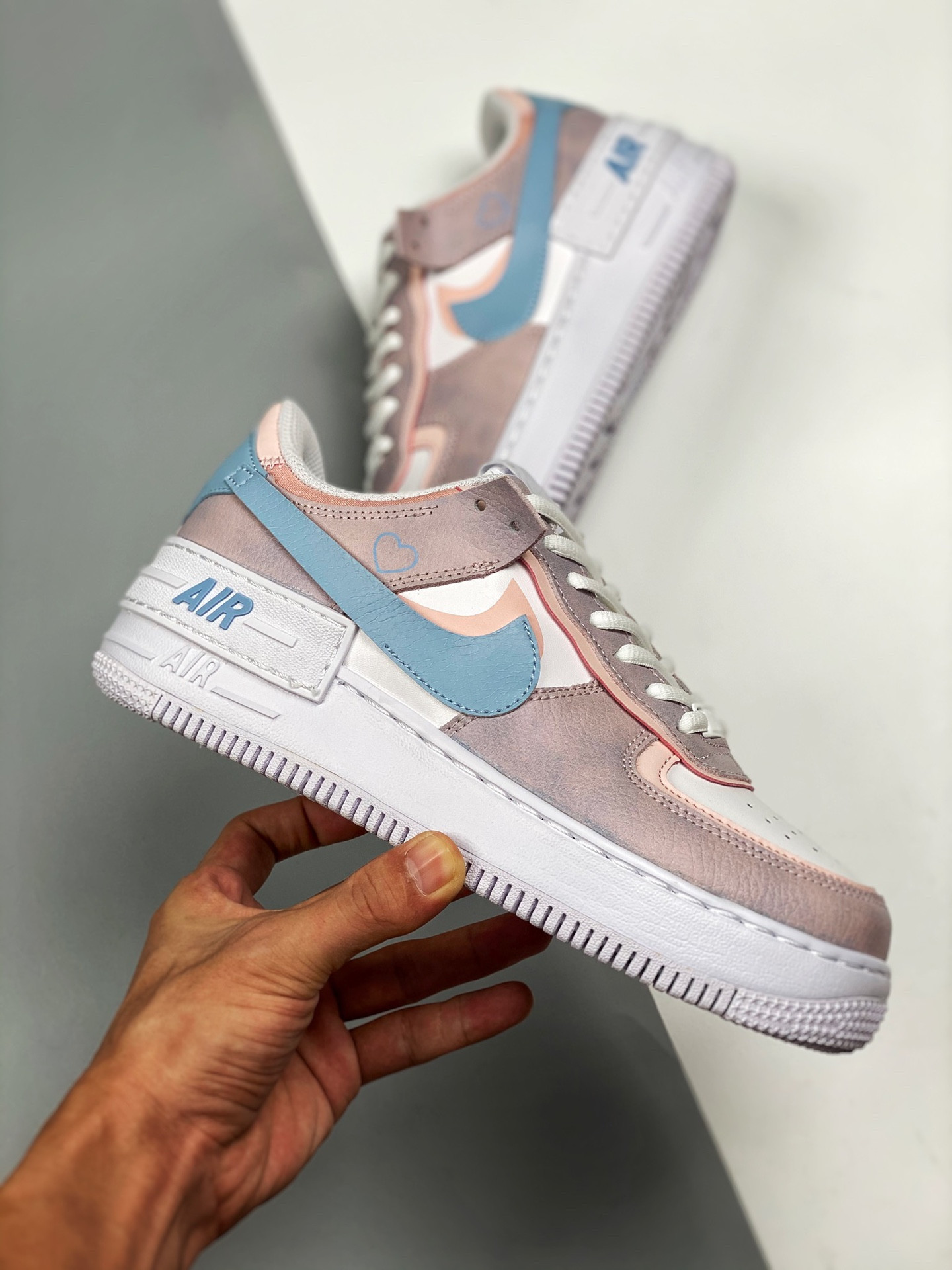 Nike Air Force 1 Low Shadow White Pink Grey For Sale