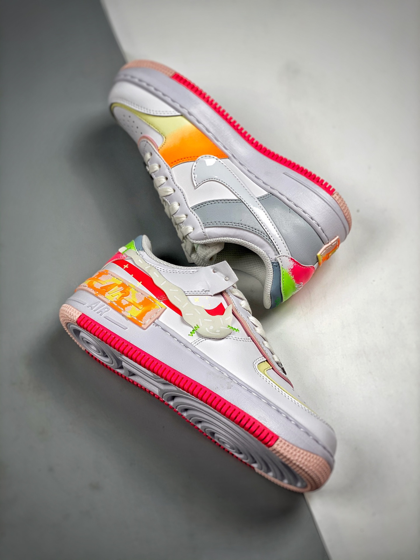 Nike Air Force 1 Low Shadow White Pink Orange For Sale