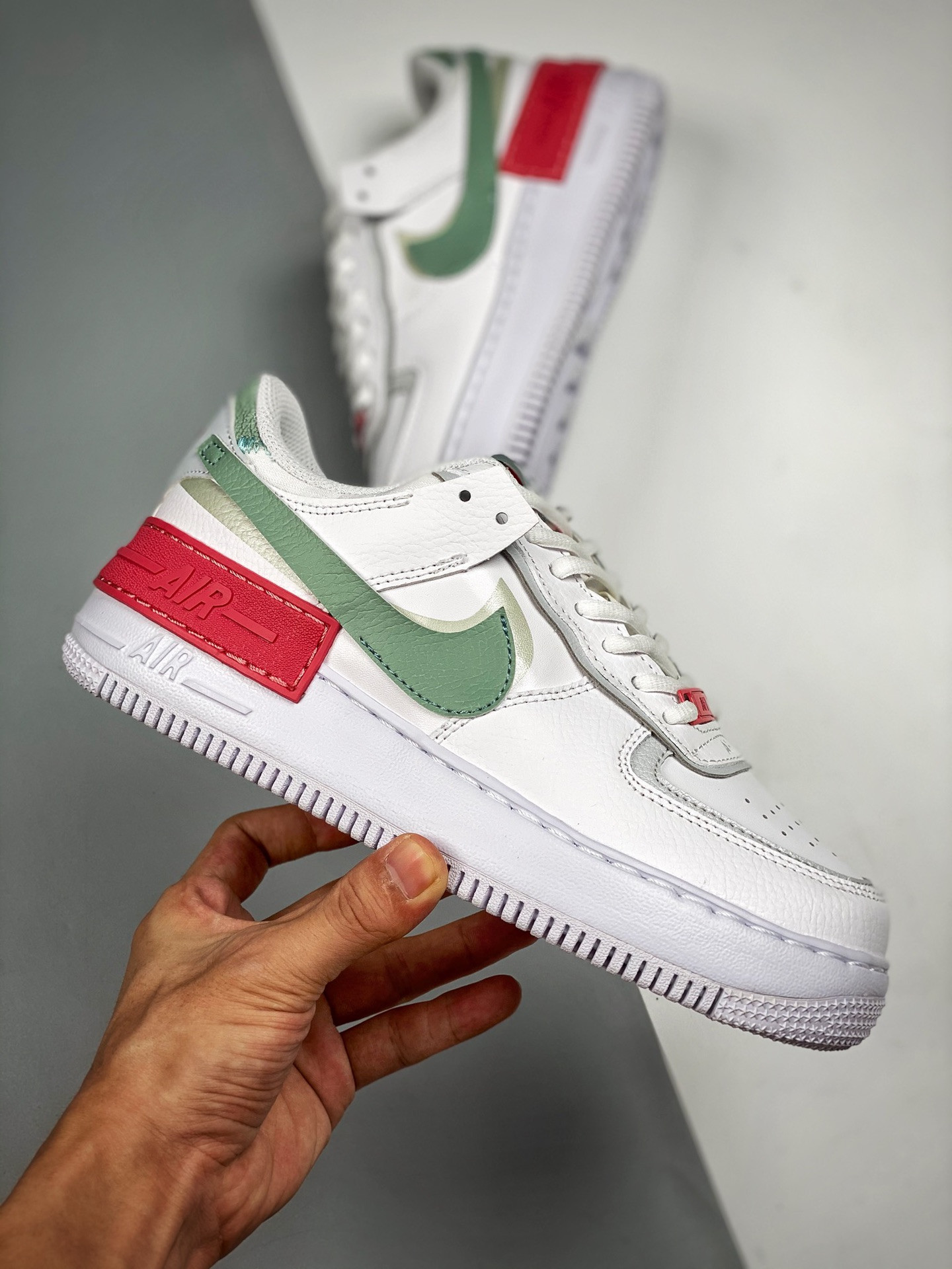 Nike Air Force 1 Low Shadow White/Jade Smoke For Sale