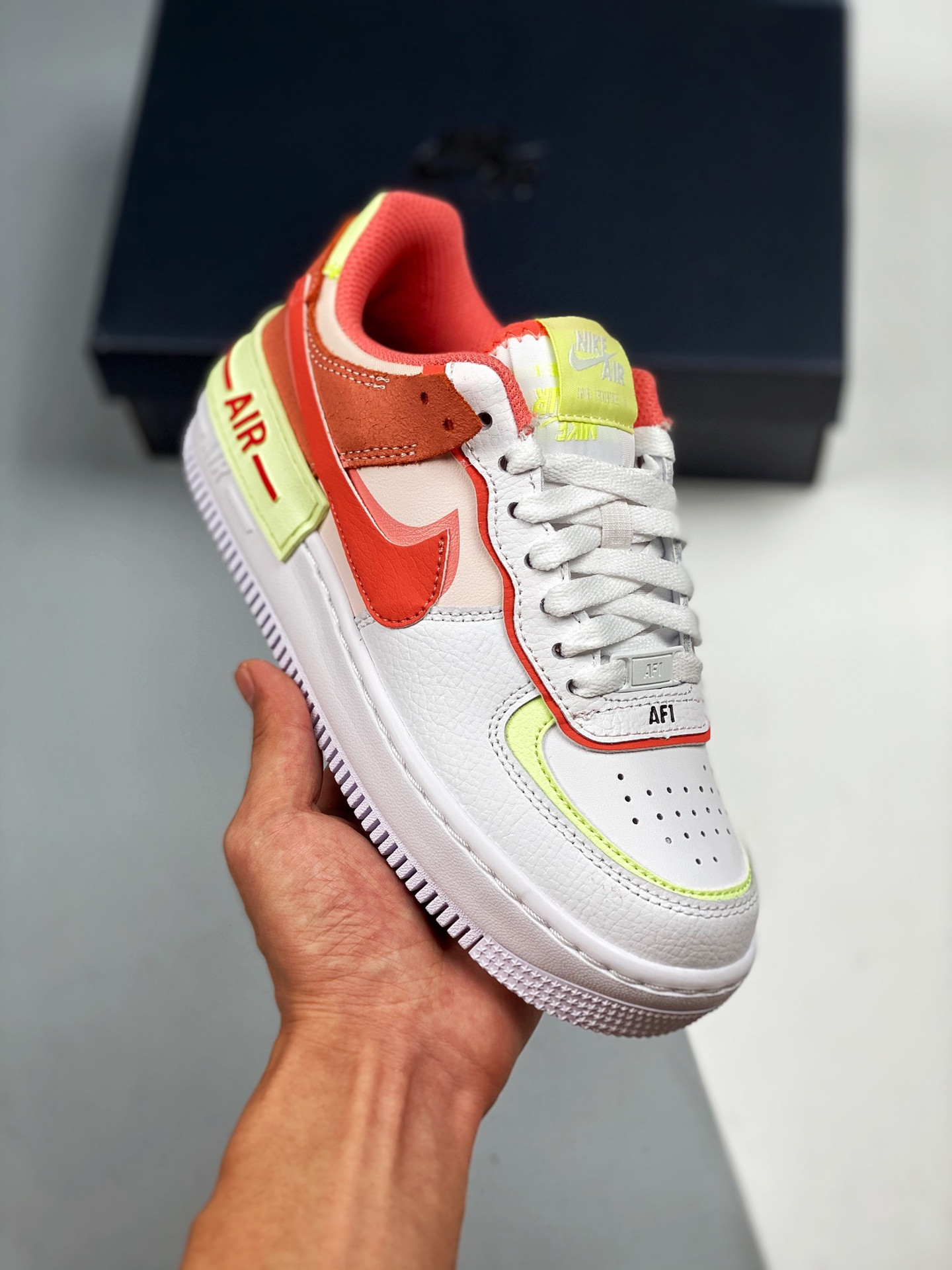 Nike Air Force 1 Low Shadow White/Magic Ember-Crimson Bliss-Lime Ice For Sale