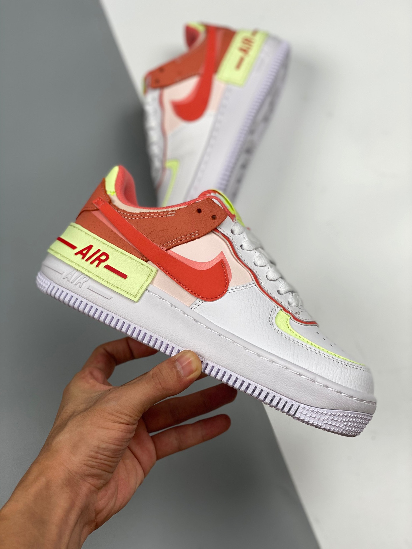 Nike Air Force 1 Low Shadow White/Magic Ember-Crimson Bliss-Lime Ice For Sale