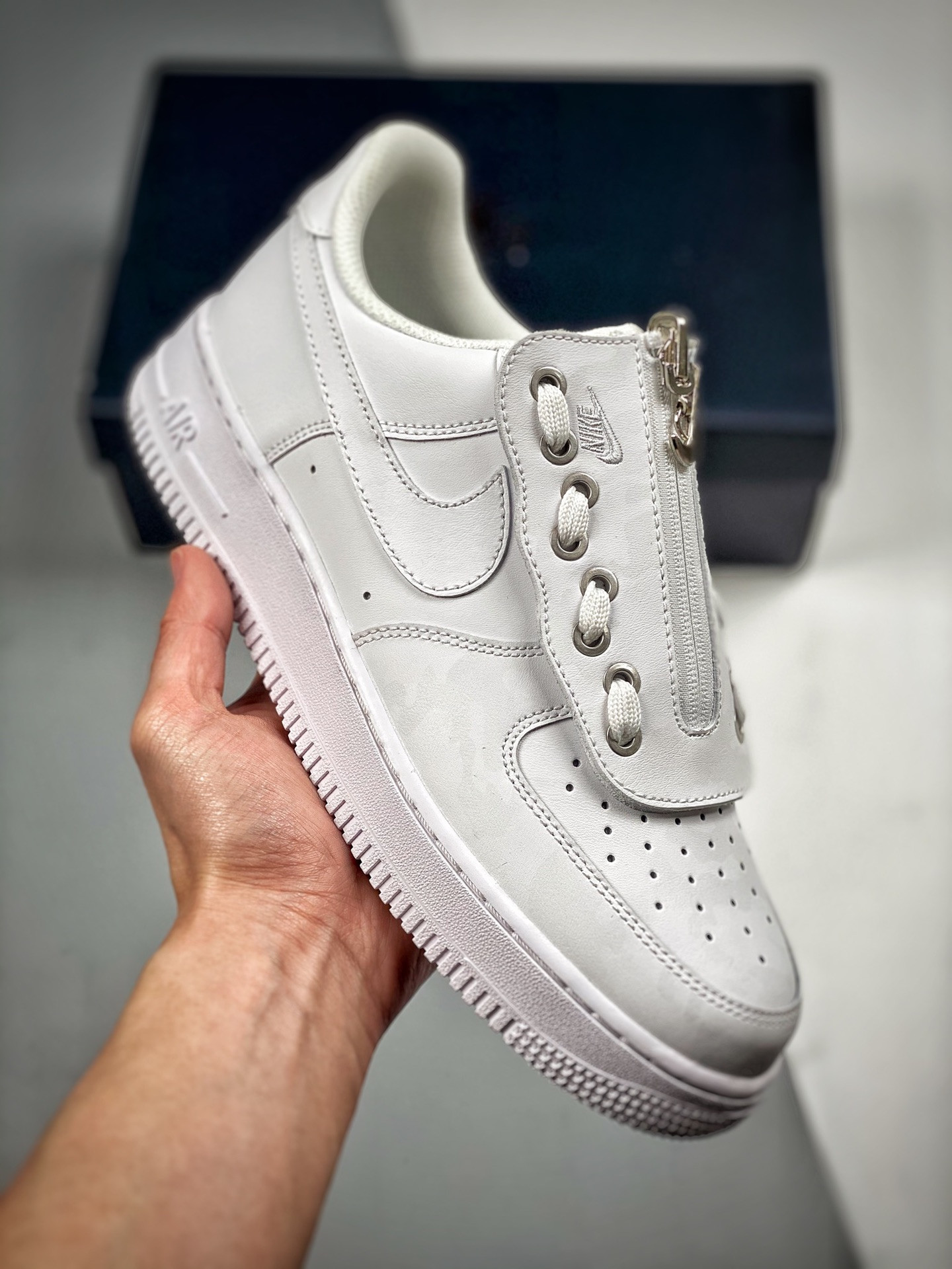 Nike Air Force 1 Low Shroud White Metallic Silver For Sale