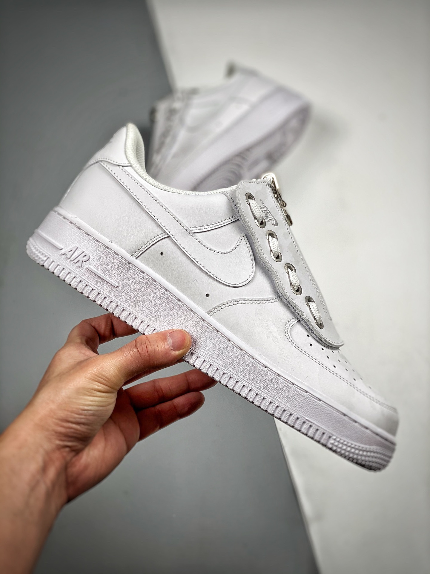 Nike Air Force 1 Low Shroud White Metallic Silver For Sale