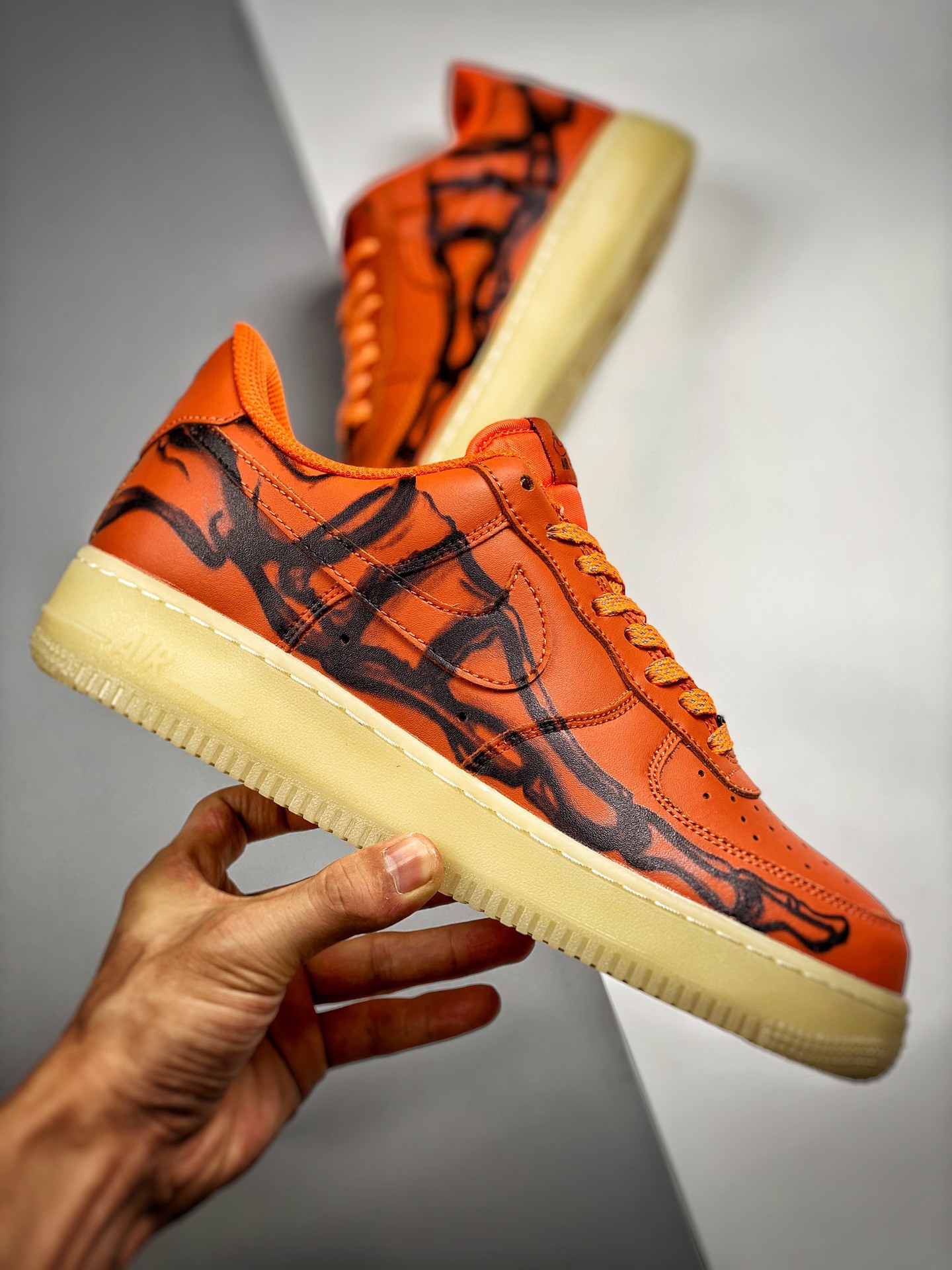 Nike Air Force 1 Low Skeleton Brilliant Orange For Sale