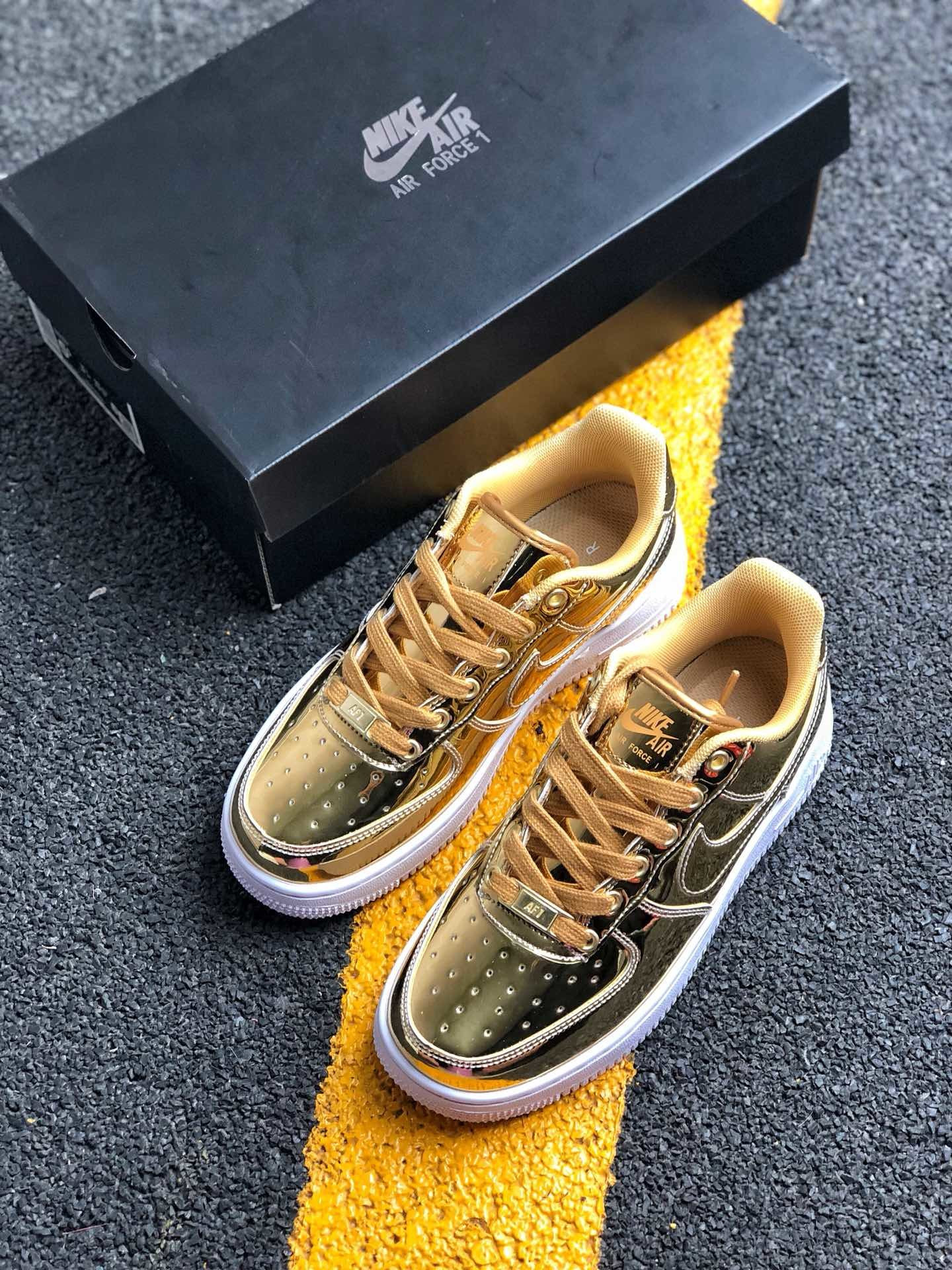 Nike Air Force 1 Low SP “Liquid Gold” Metallic Gold/Club Gold/White For Sale