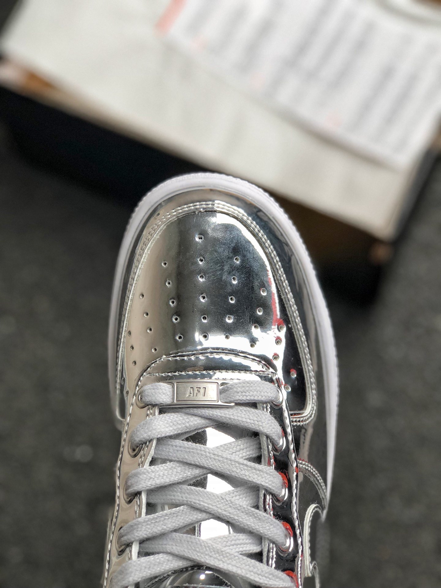 Nike Air Force 1 Low SP “Liquid Silver” Chrome/Metallic Silver/White For Sale