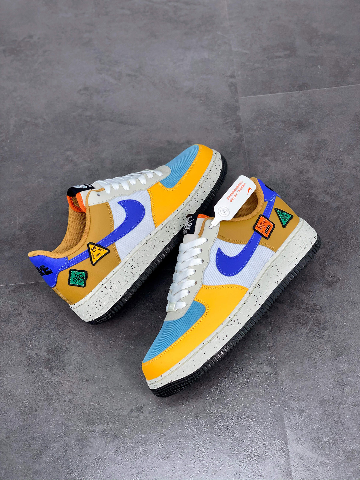Nike Air Force 1 Low University Gold/Light Bone/Starfish/Lapis For Sale
