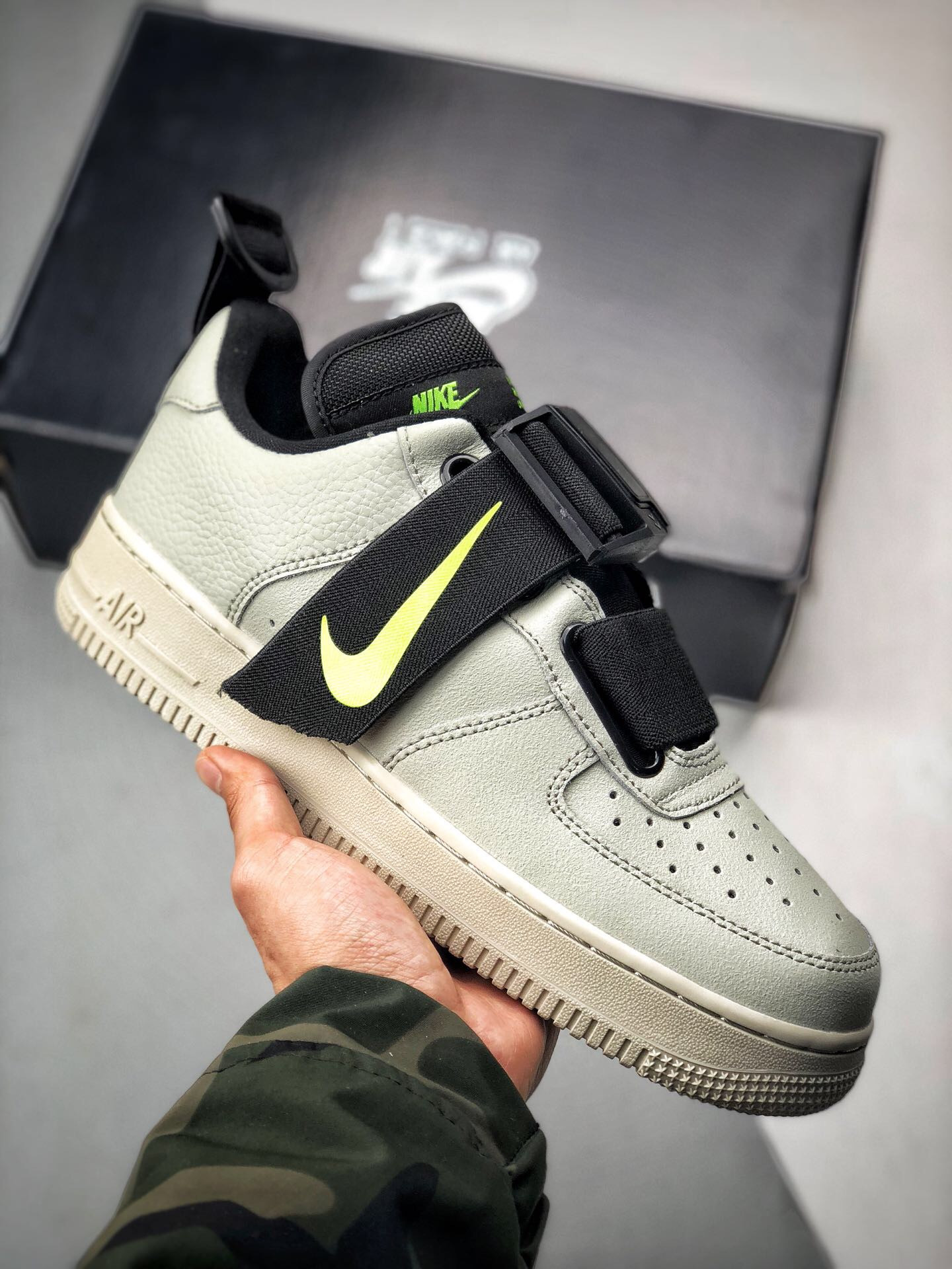 Nike Air Force 1 Low Utility Spruce Frog/Black-Volt For Sale