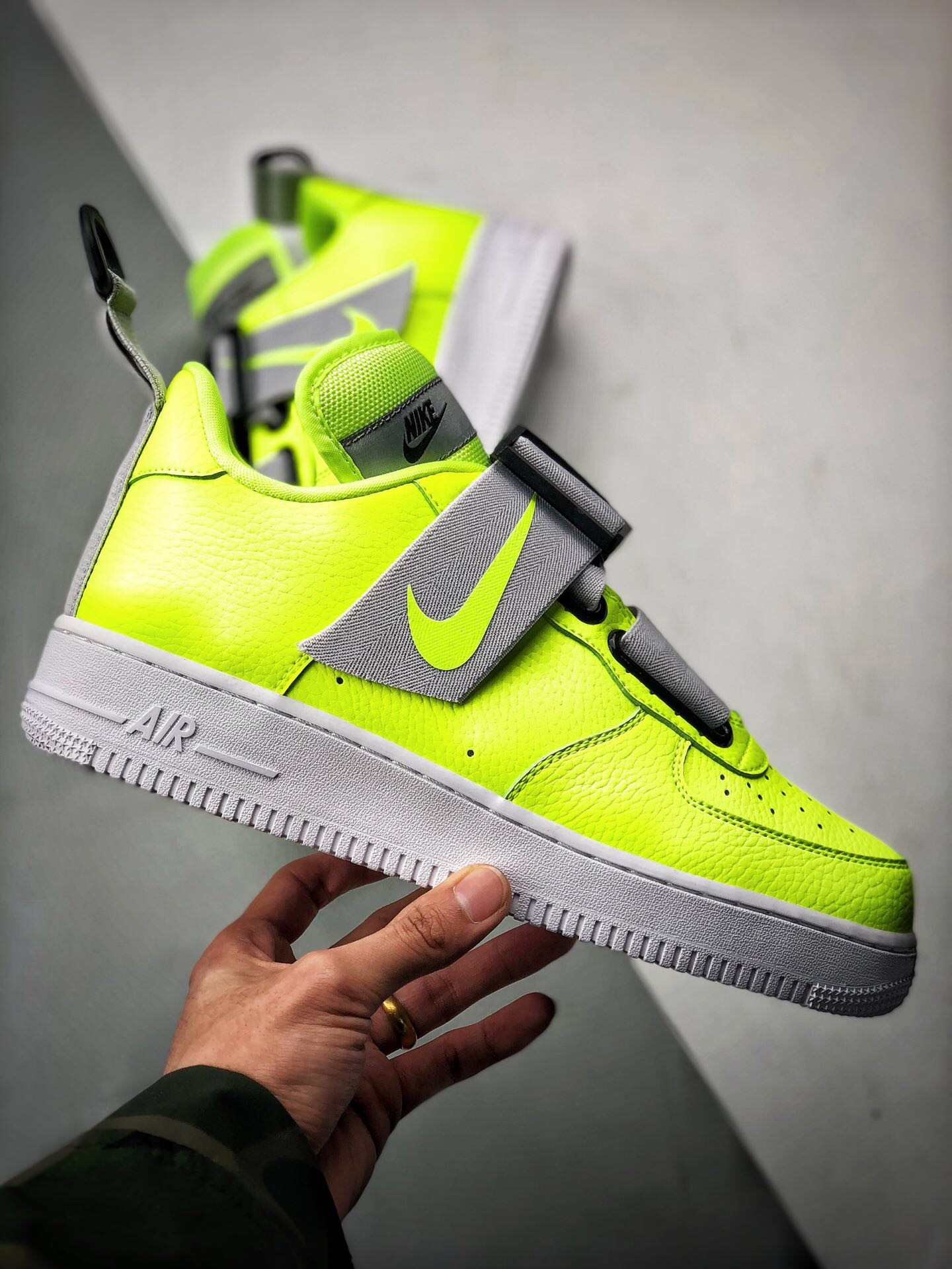 Nike Air Force 1 Low Utility Volt/Black-White For Sale