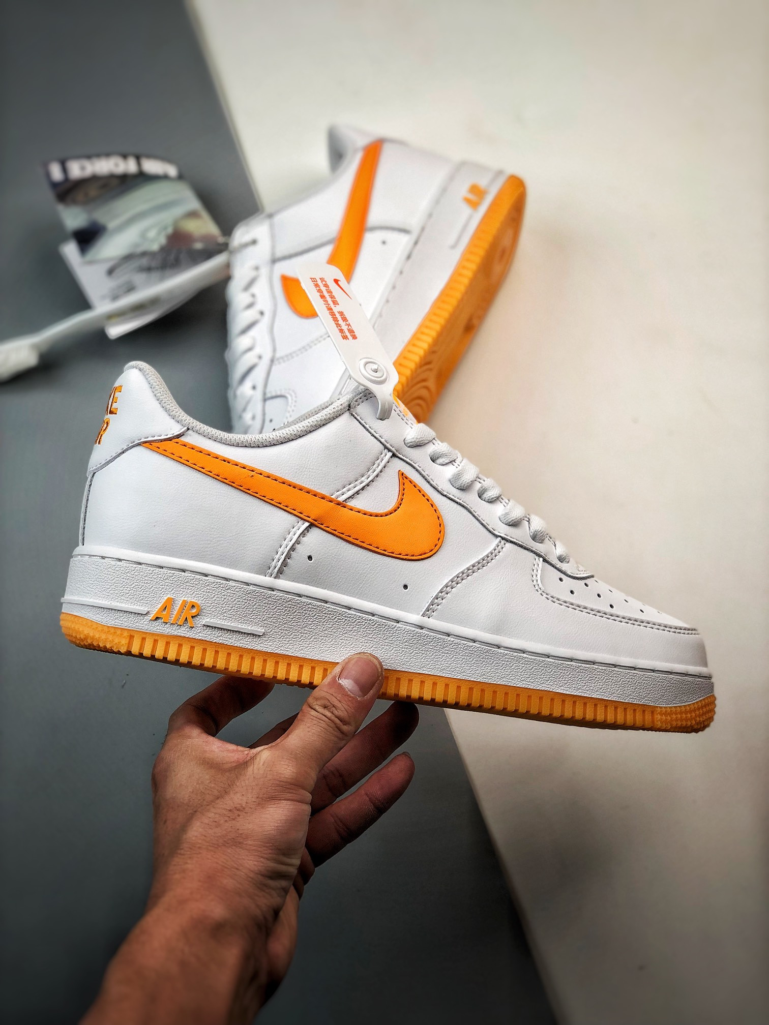 Nike Air Force 1 Low Waterproof White Orange For Sale