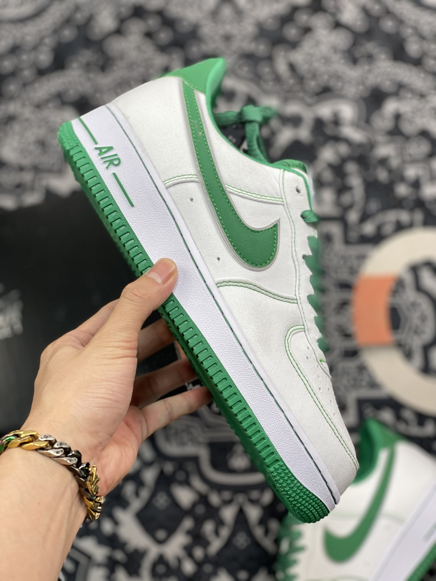 Nike Air Force 1 Low White Green For Sale
