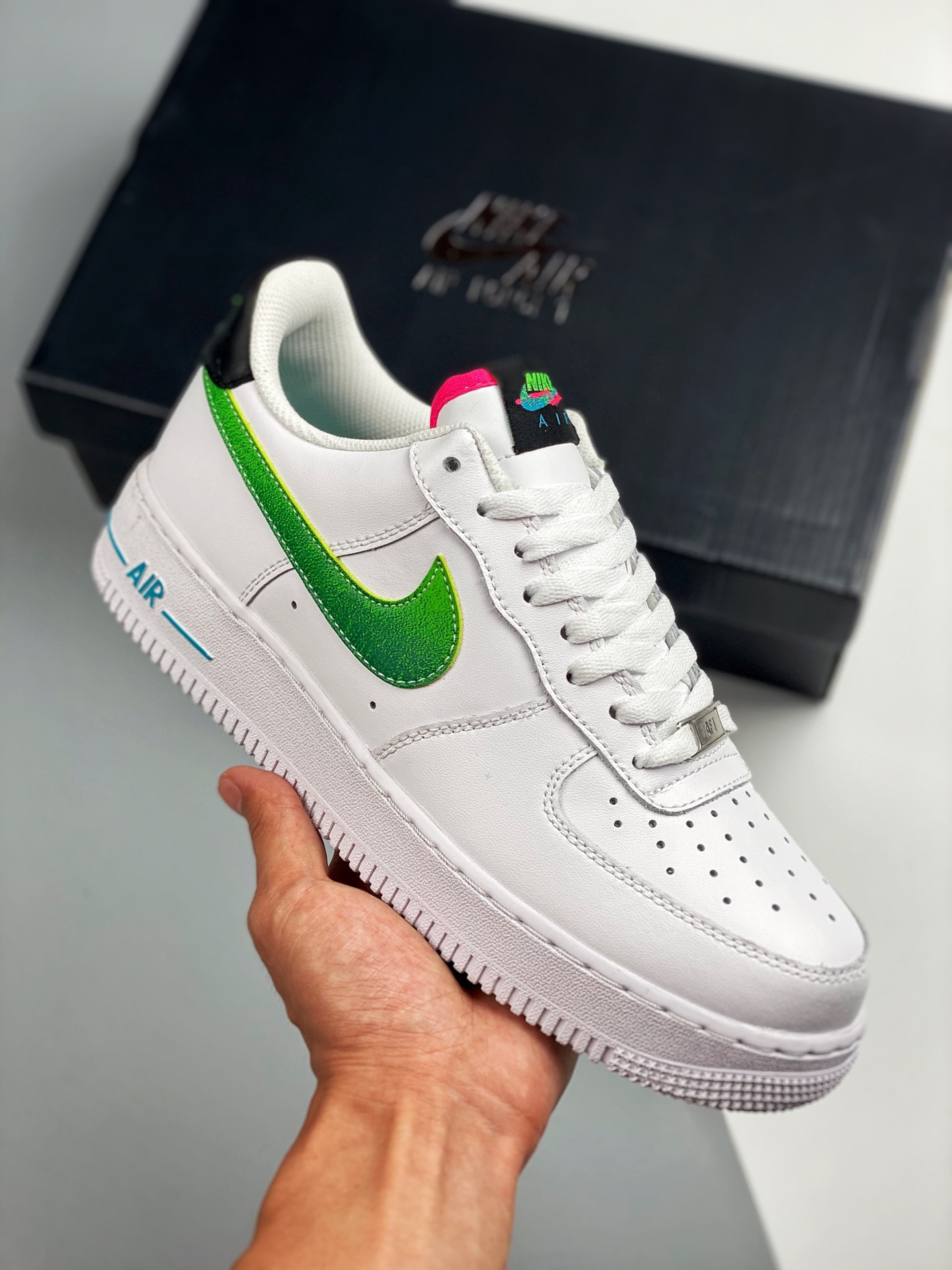 Nike Air Force 1 Low White Green Pink For Sale