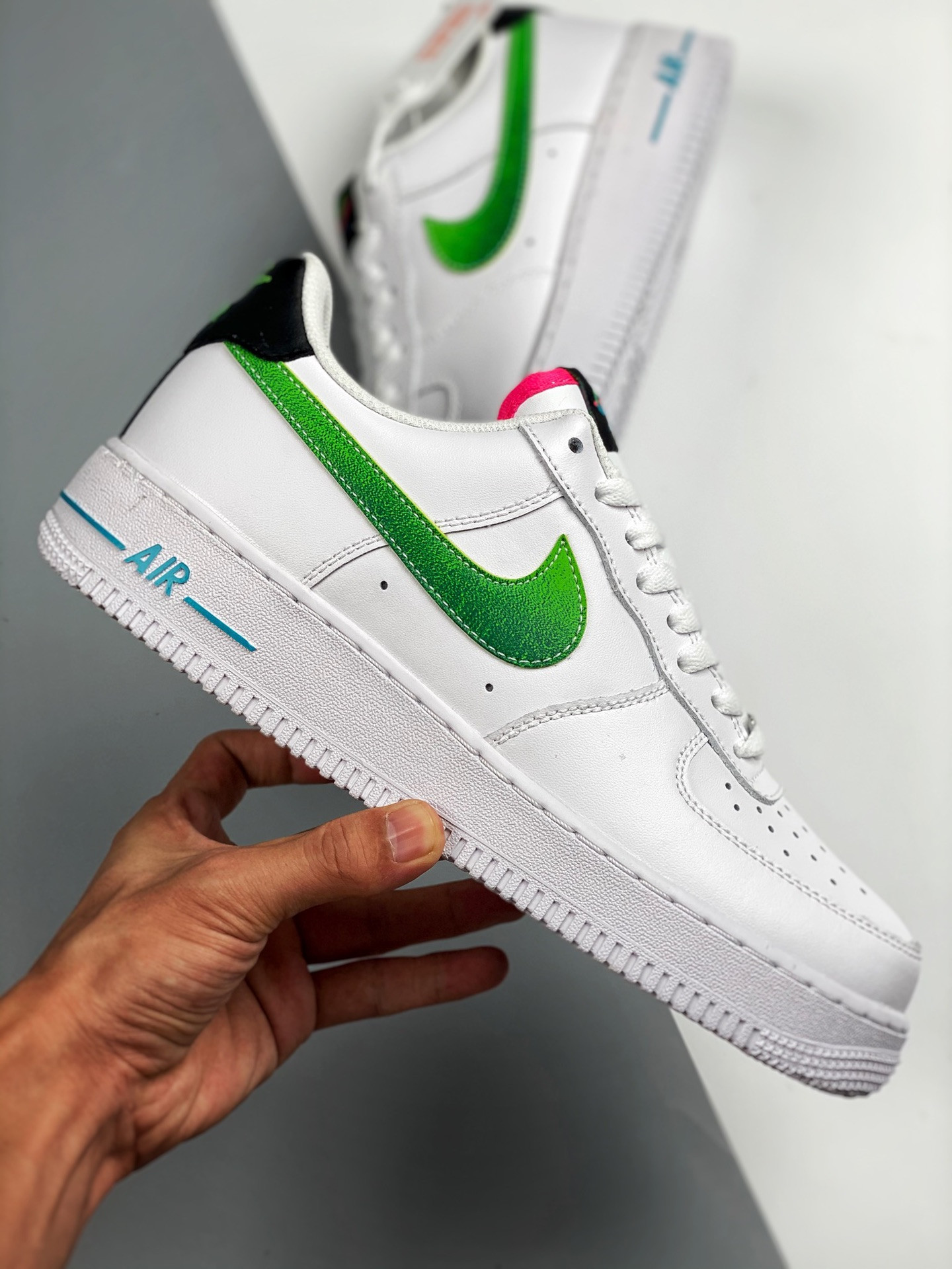 Nike Air Force 1 Low White Green Pink For Sale