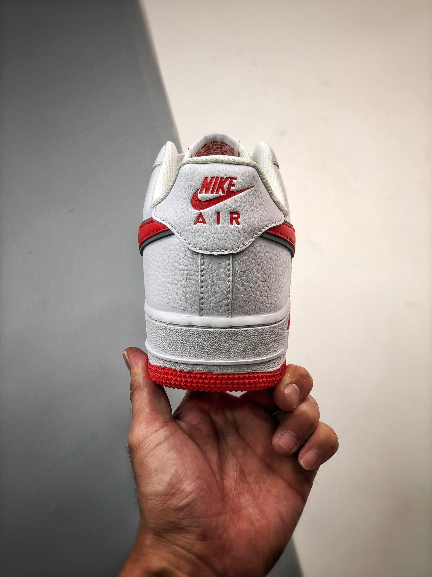 Nike Air Force 1 Low White Habanero Red Mini Swoosh For Sale