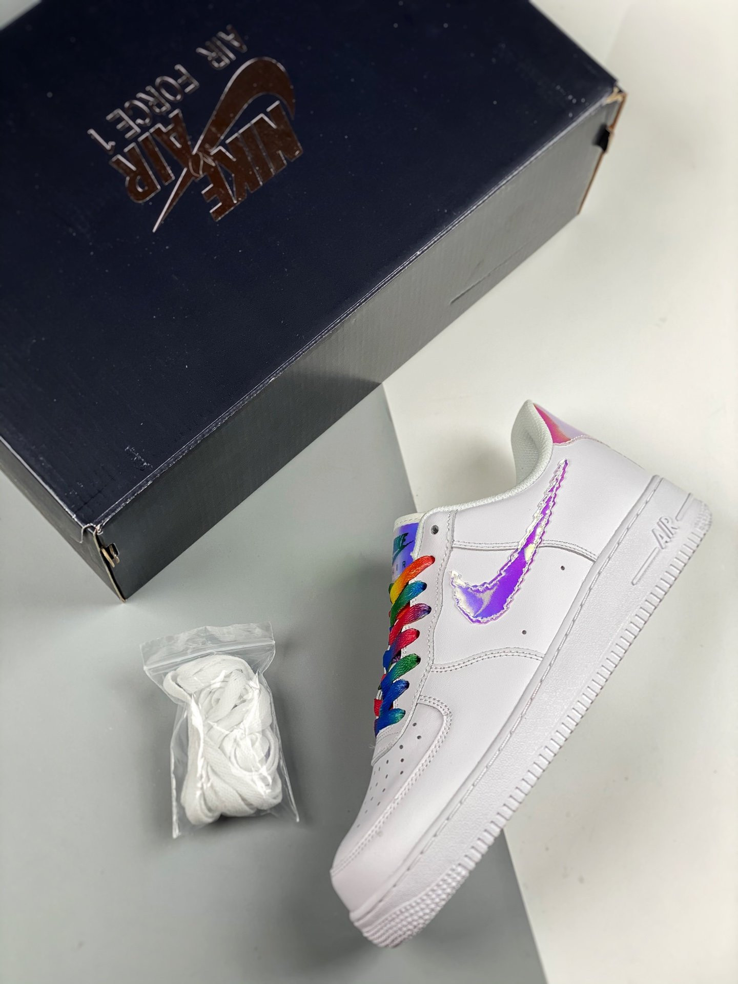 Nike Air Force 1 Low White Iridescent Pixel For Sale