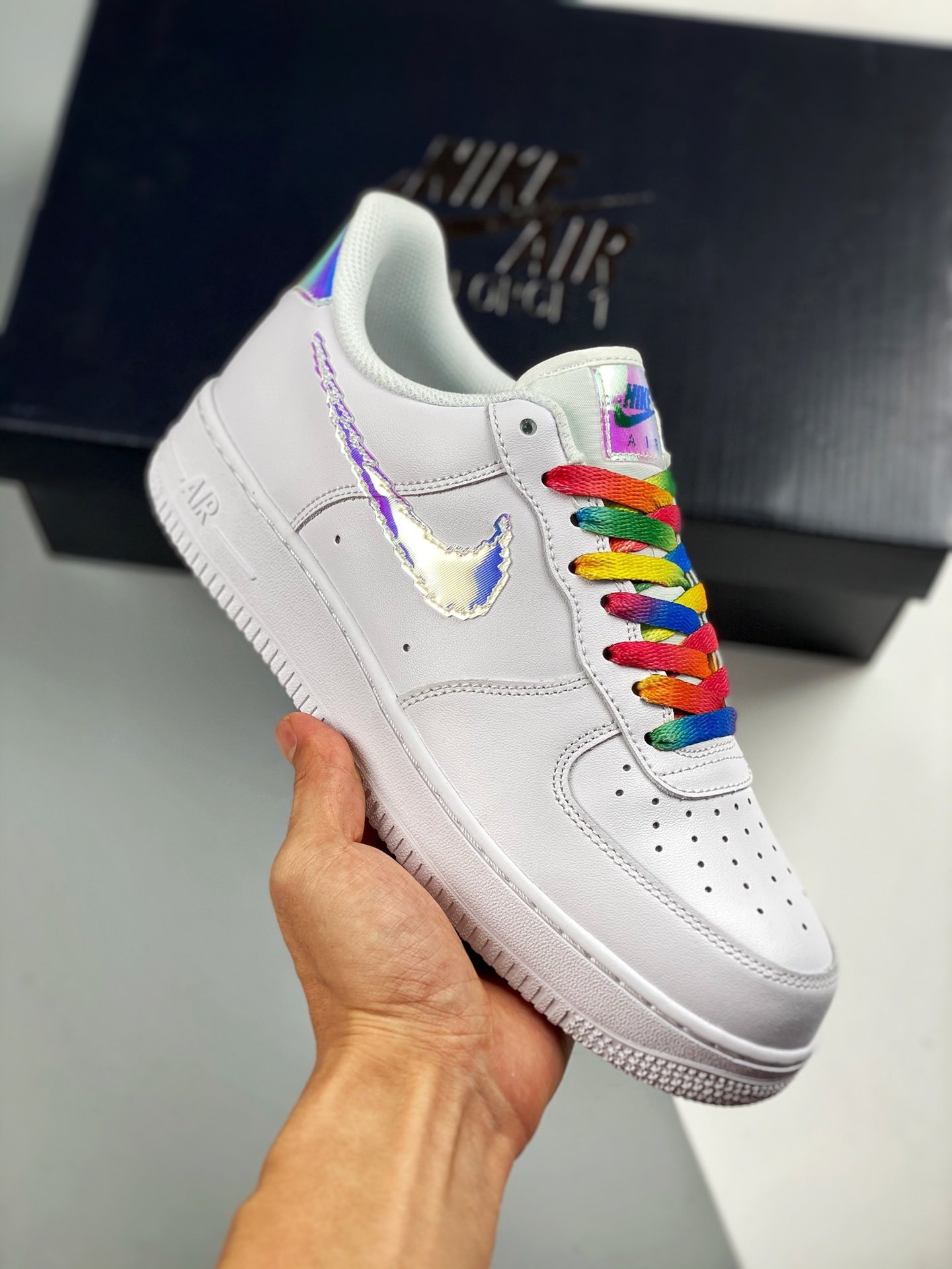Nike Air Force 1 Low White Iridescent Pixel For Sale