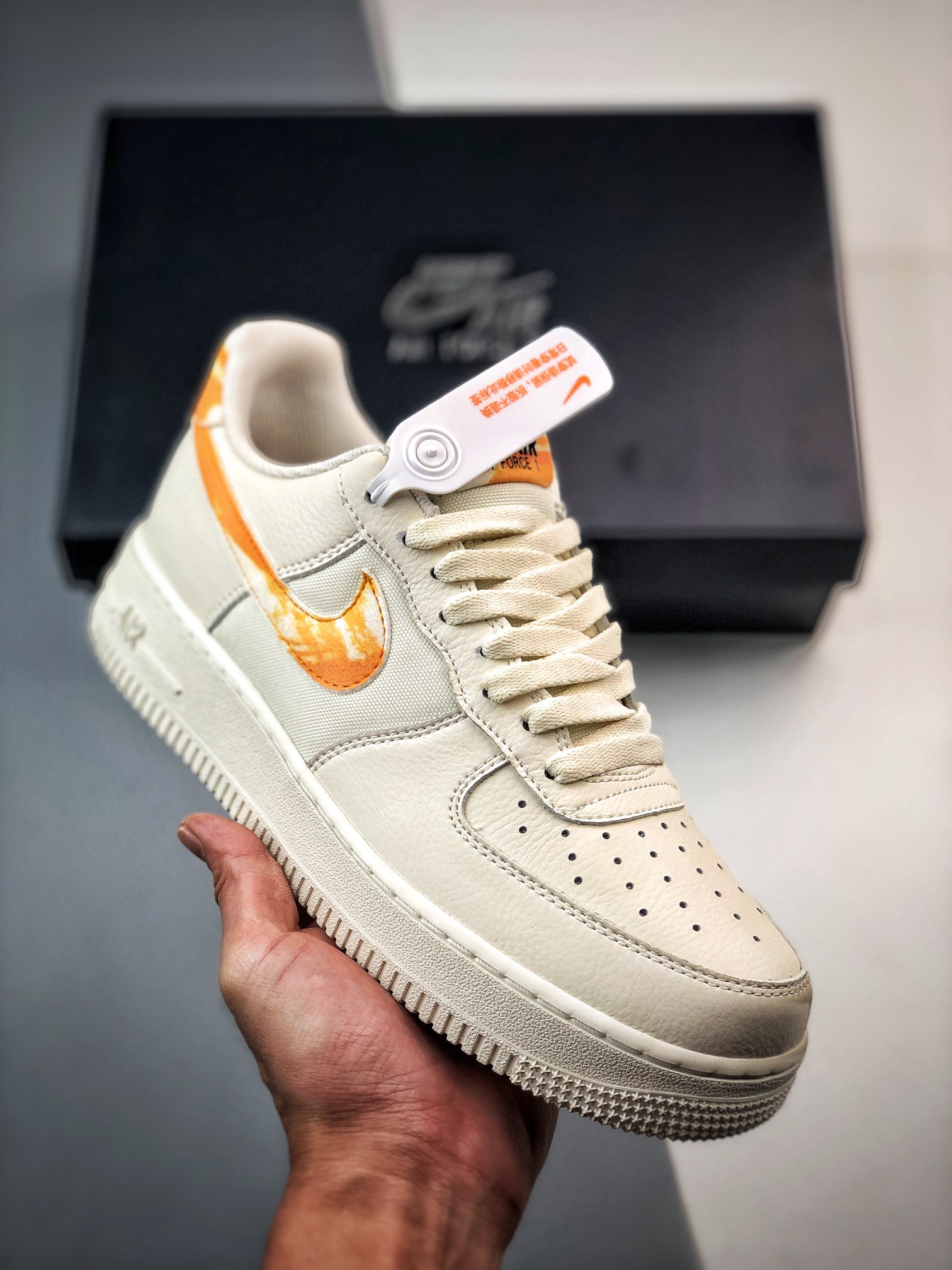 Nike Air Force 1 Low White Orange Streaks For Sale