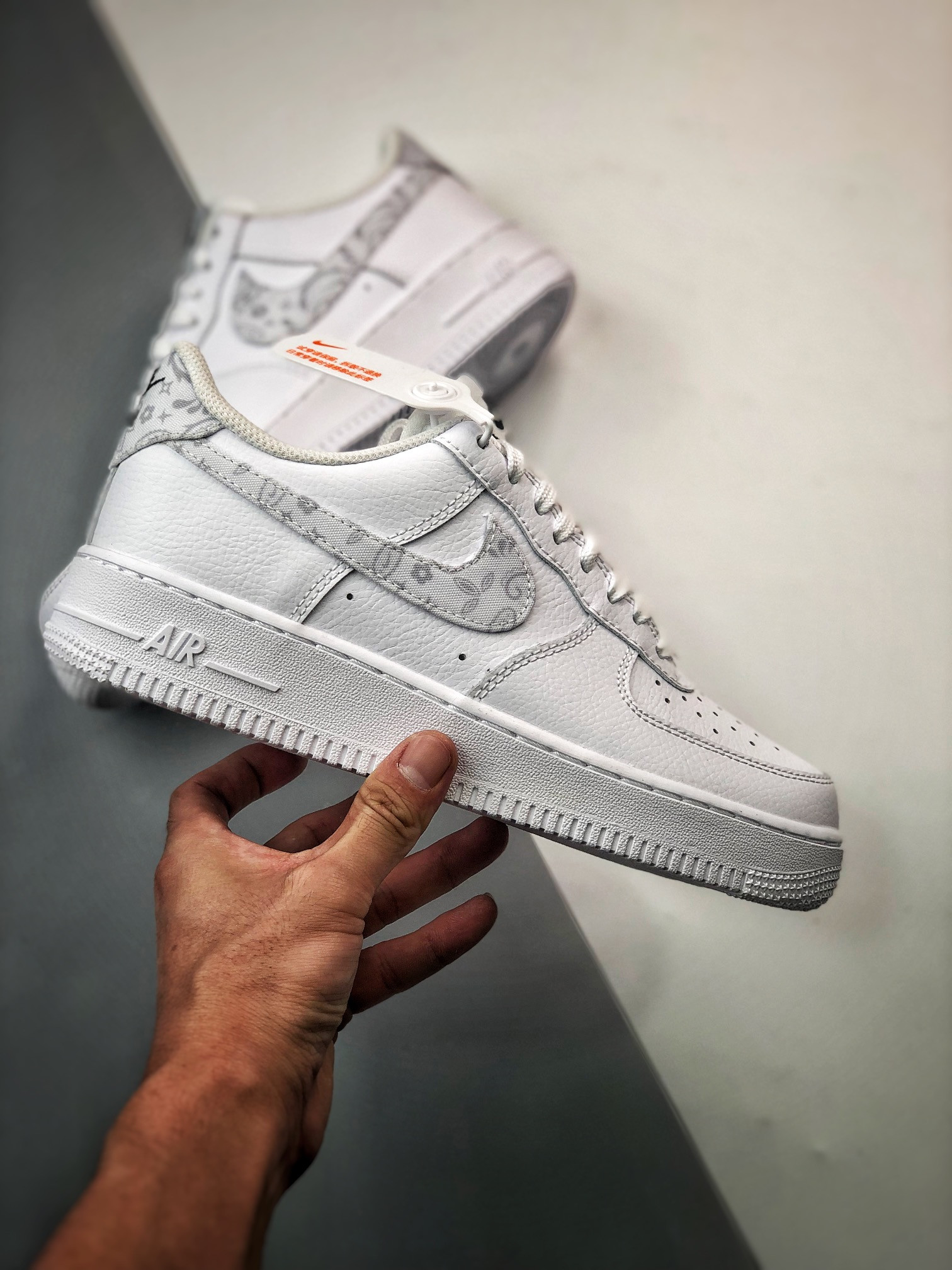 Nike Air Force 1 Low “White Paisley” White/Grey Fog For Sale