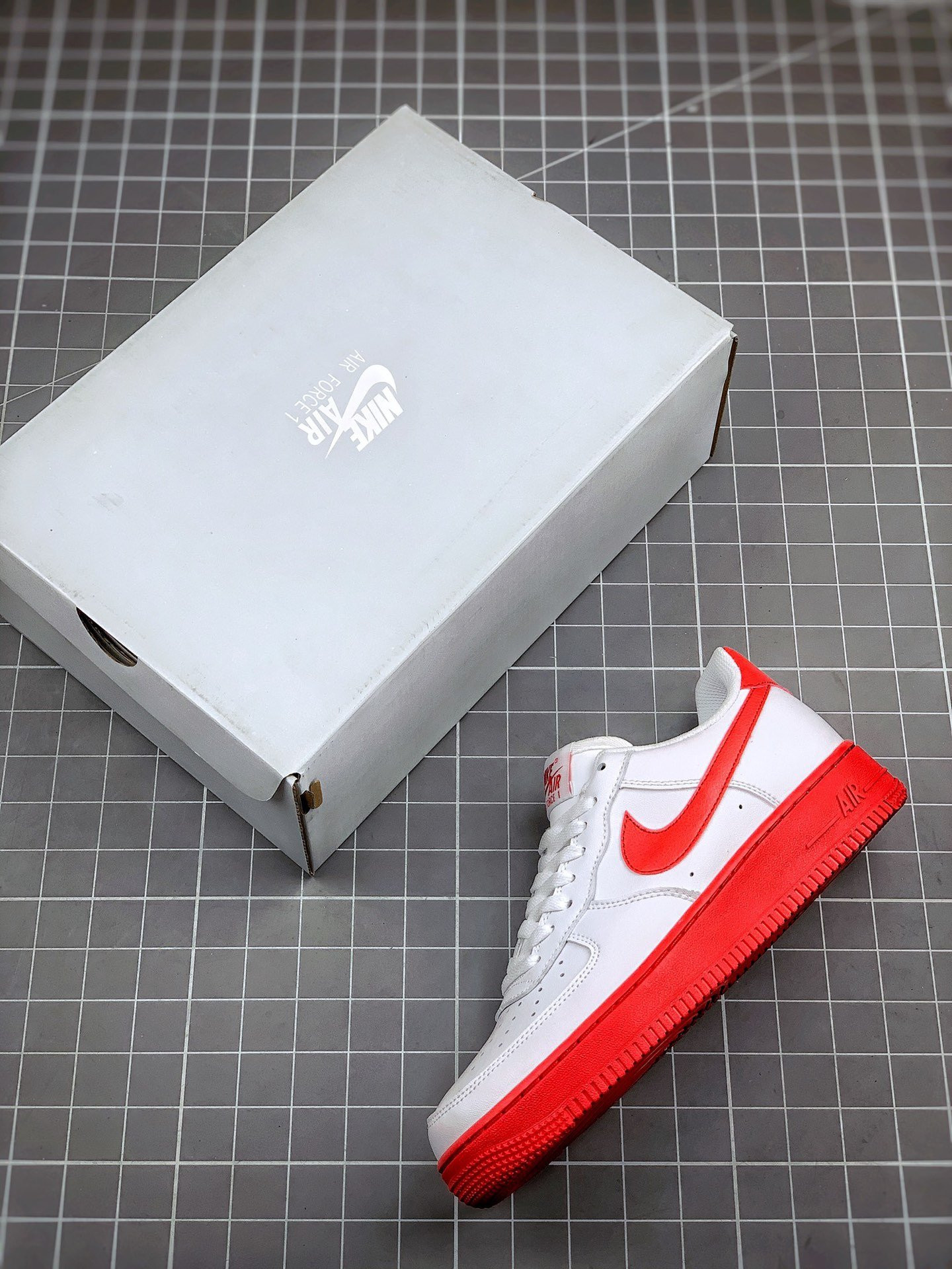 Nike Air Force 1 Low White Red Midsole For Sale