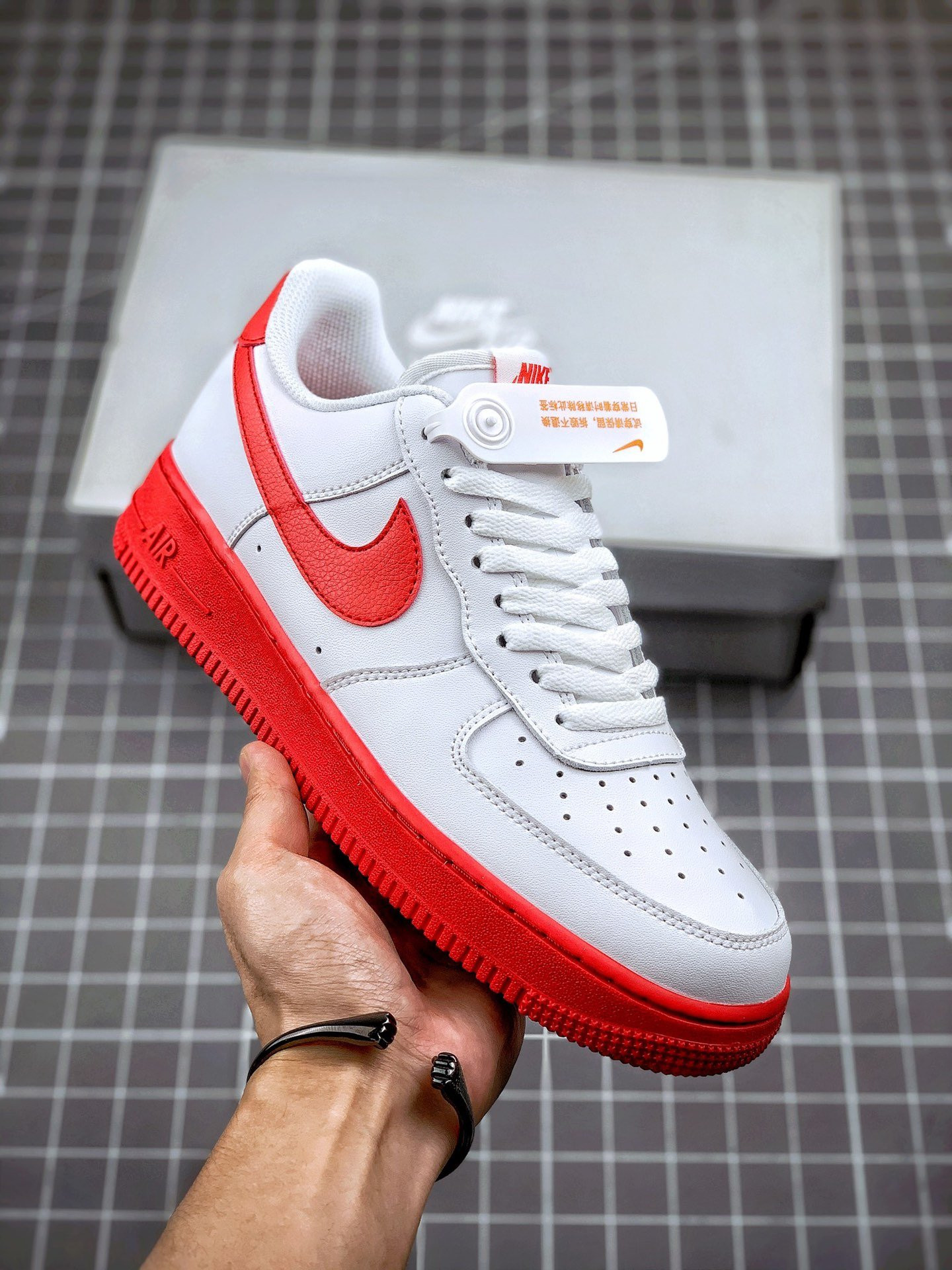 Nike Air Force 1 Low White Red Midsole For Sale
