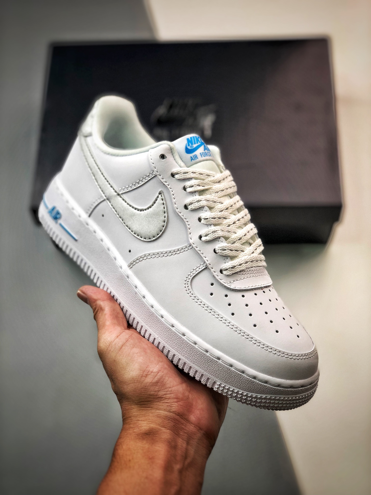 Nike Air Force 1 Low White Silver For Sale