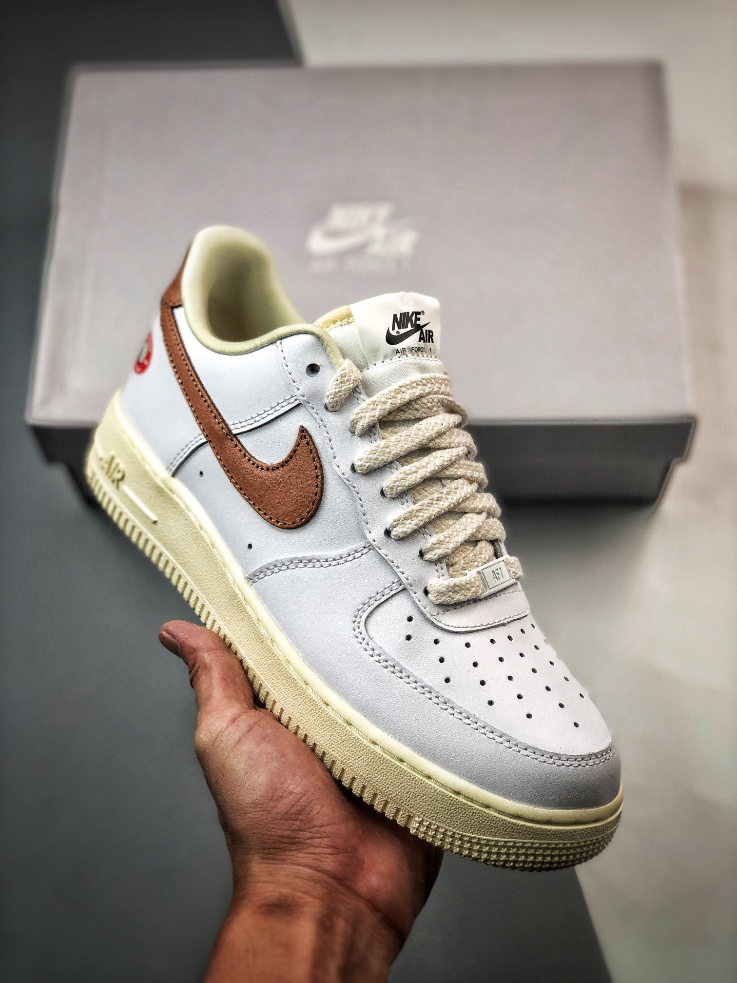 Nike Air Force 1 Low White/Archaeo Brown-Coconut Milk For Sale