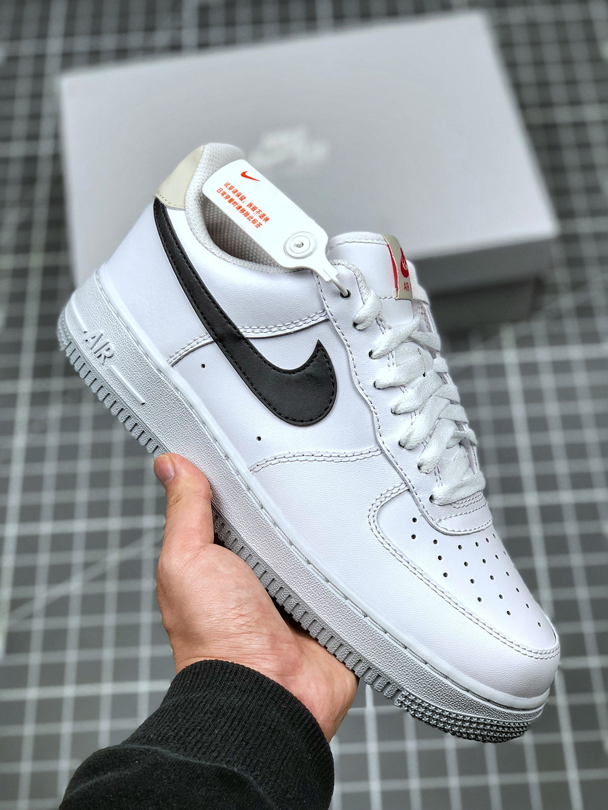 Nike Air Force 1 Low White/Black-Light Bone-Ember Glow For Sale